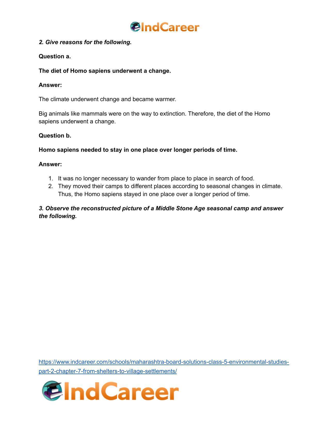 Maharashtra Board Solutions Class 5-Environmental Studies (Part 2): Chapter 7- From Shelters to Village-settlements - Page 3