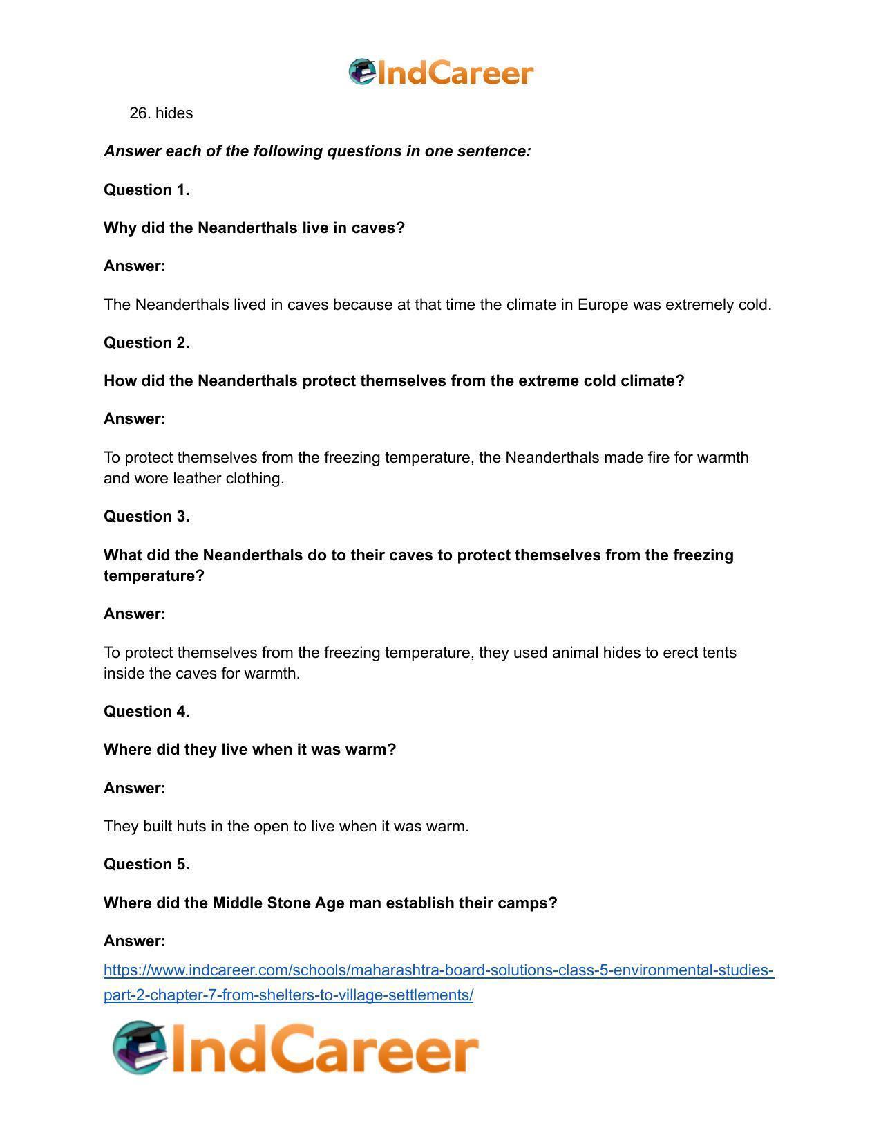 Maharashtra Board Solutions Class 5-Environmental Studies (Part 2): Chapter 7- From Shelters to Village-settlements - Page 8