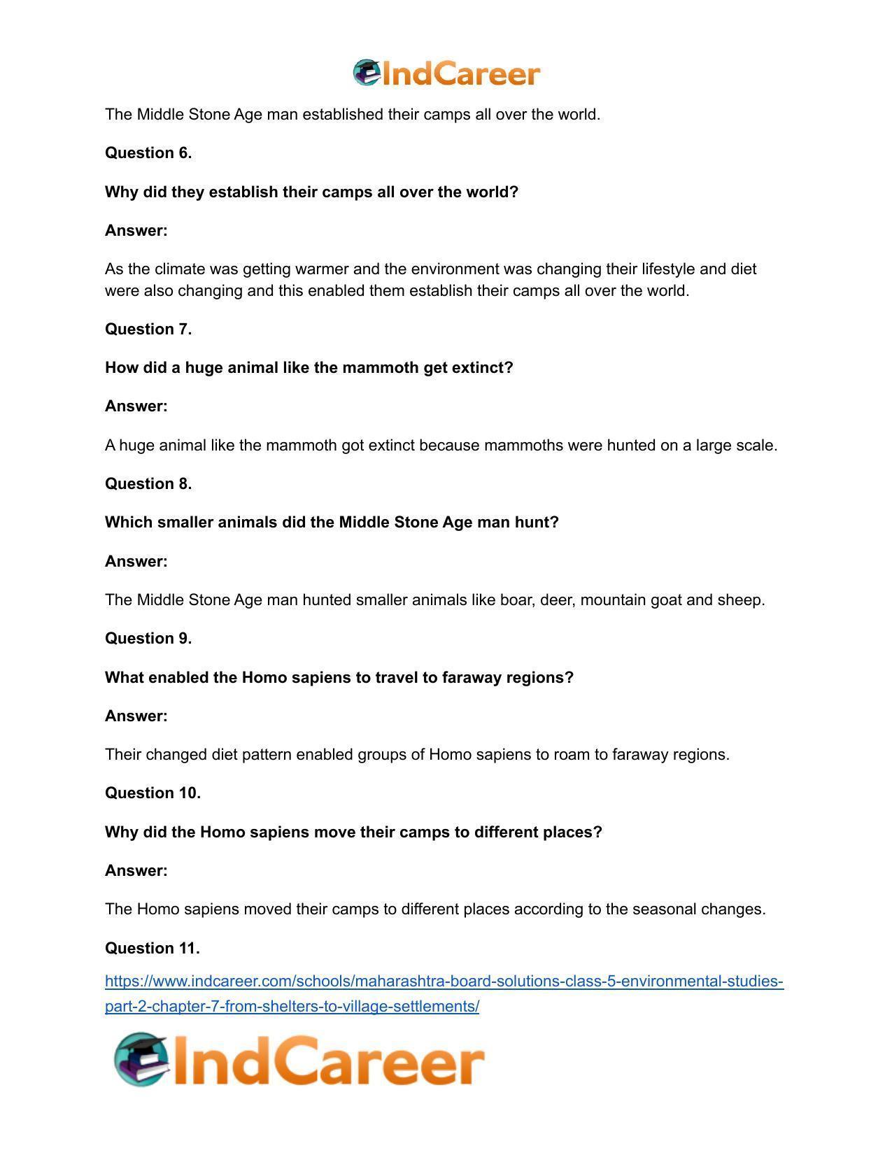 Maharashtra Board Solutions Class 5-Environmental Studies (Part 2): Chapter 7- From Shelters to Village-settlements - Page 9