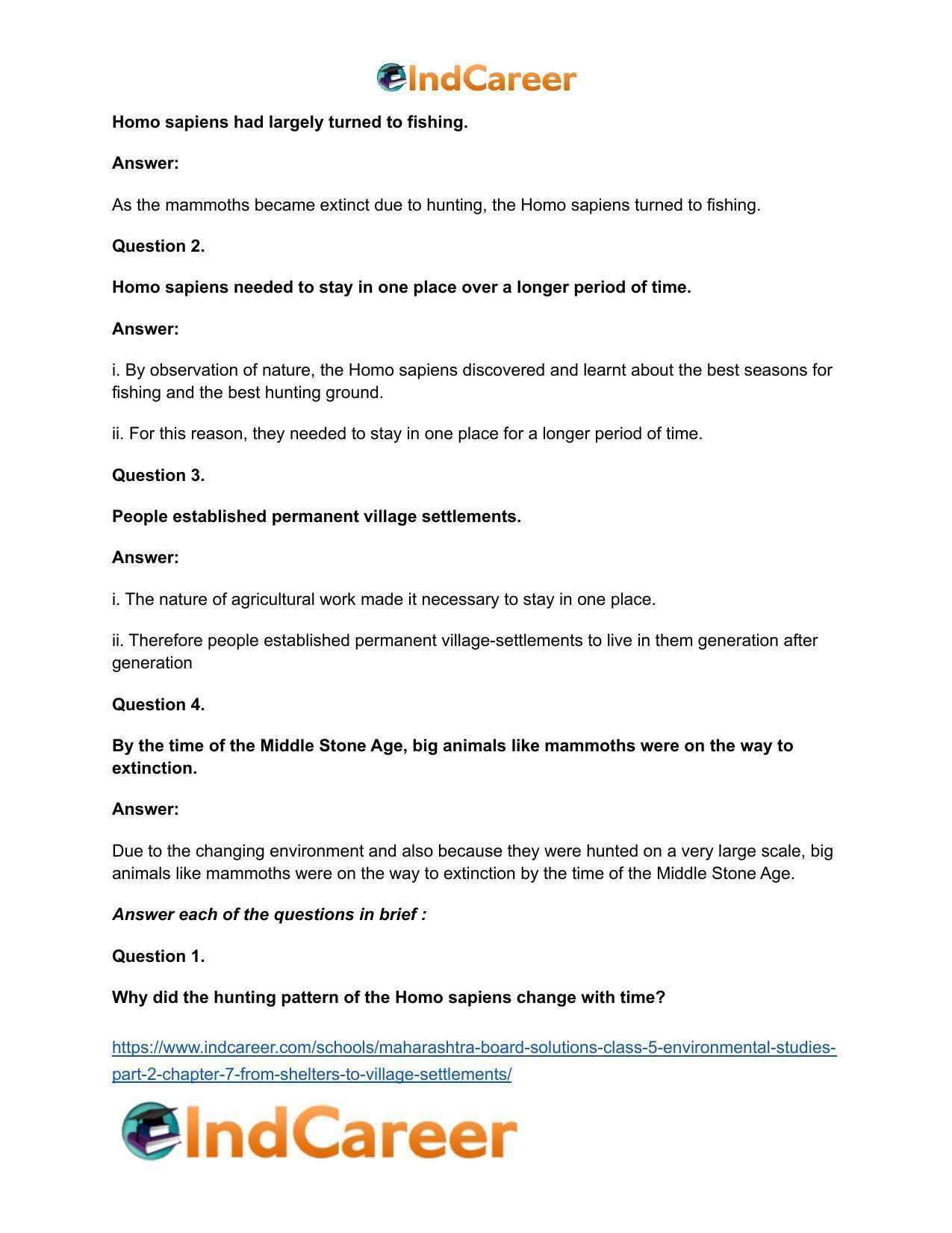Maharashtra Board Solutions Class 5-Environmental Studies (Part 2): Chapter 7- From Shelters to Village-settlements - Page 11