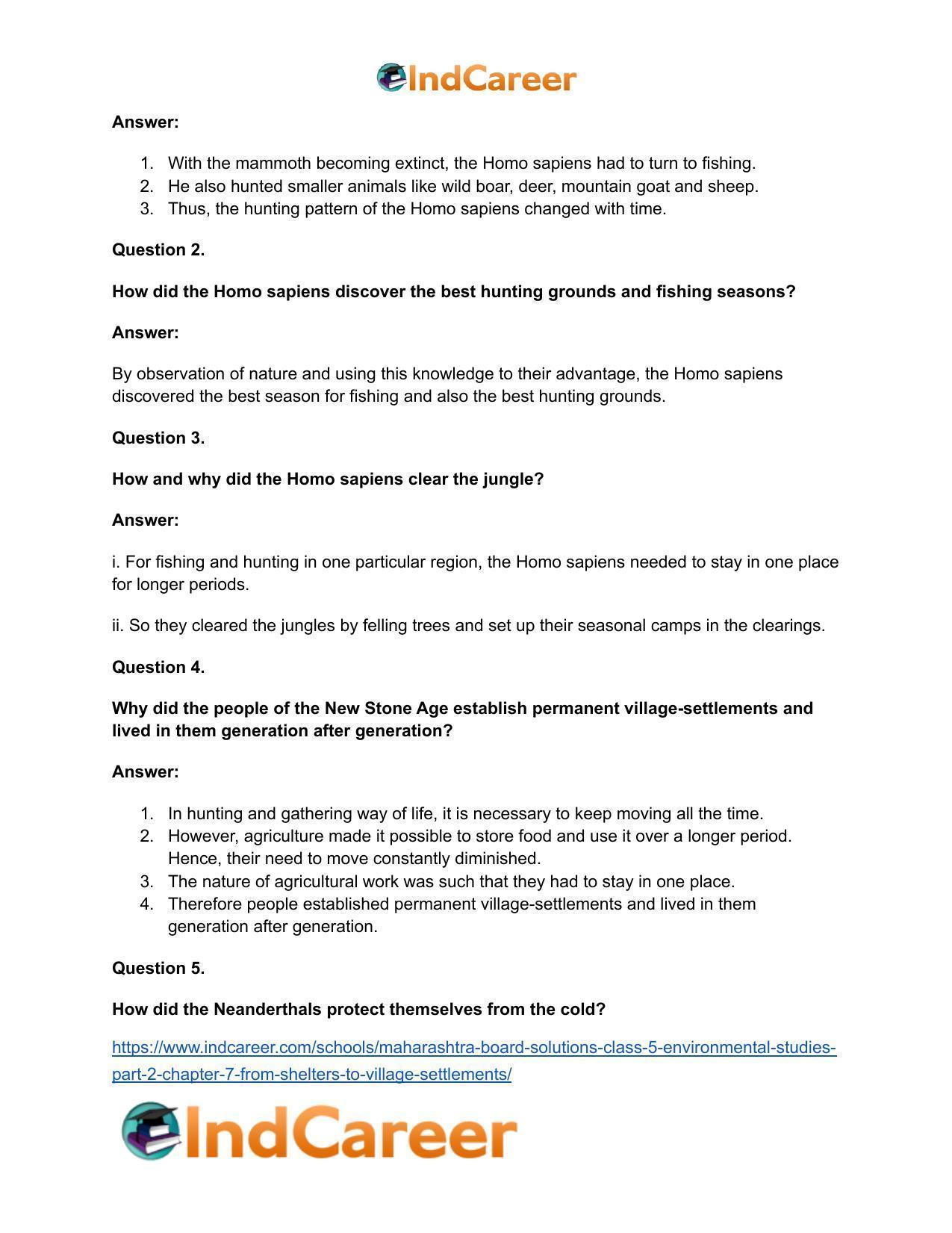 Maharashtra Board Solutions Class 5-Environmental Studies (Part 2): Chapter 7- From Shelters to Village-settlements - Page 12