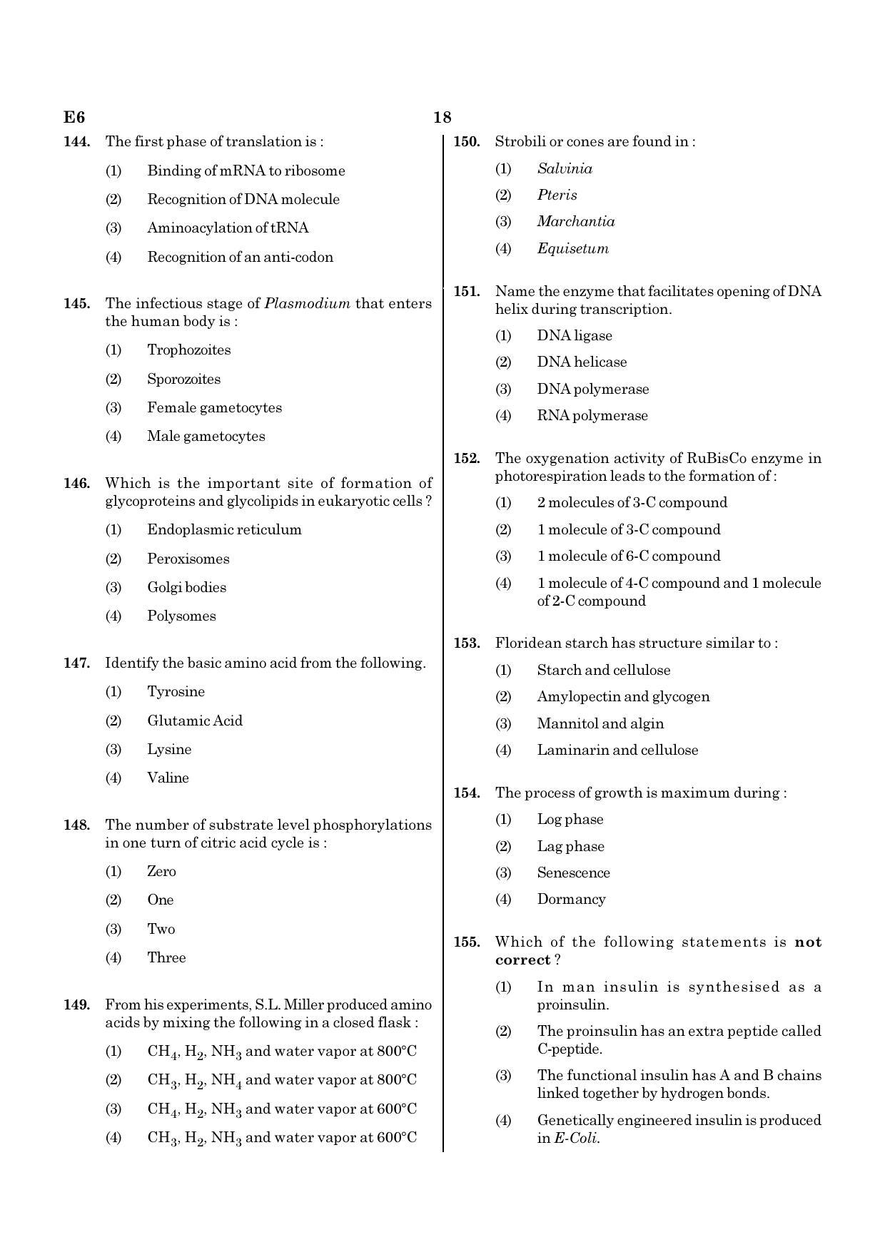 NEET G2 2020 Question Paper - Page 18
