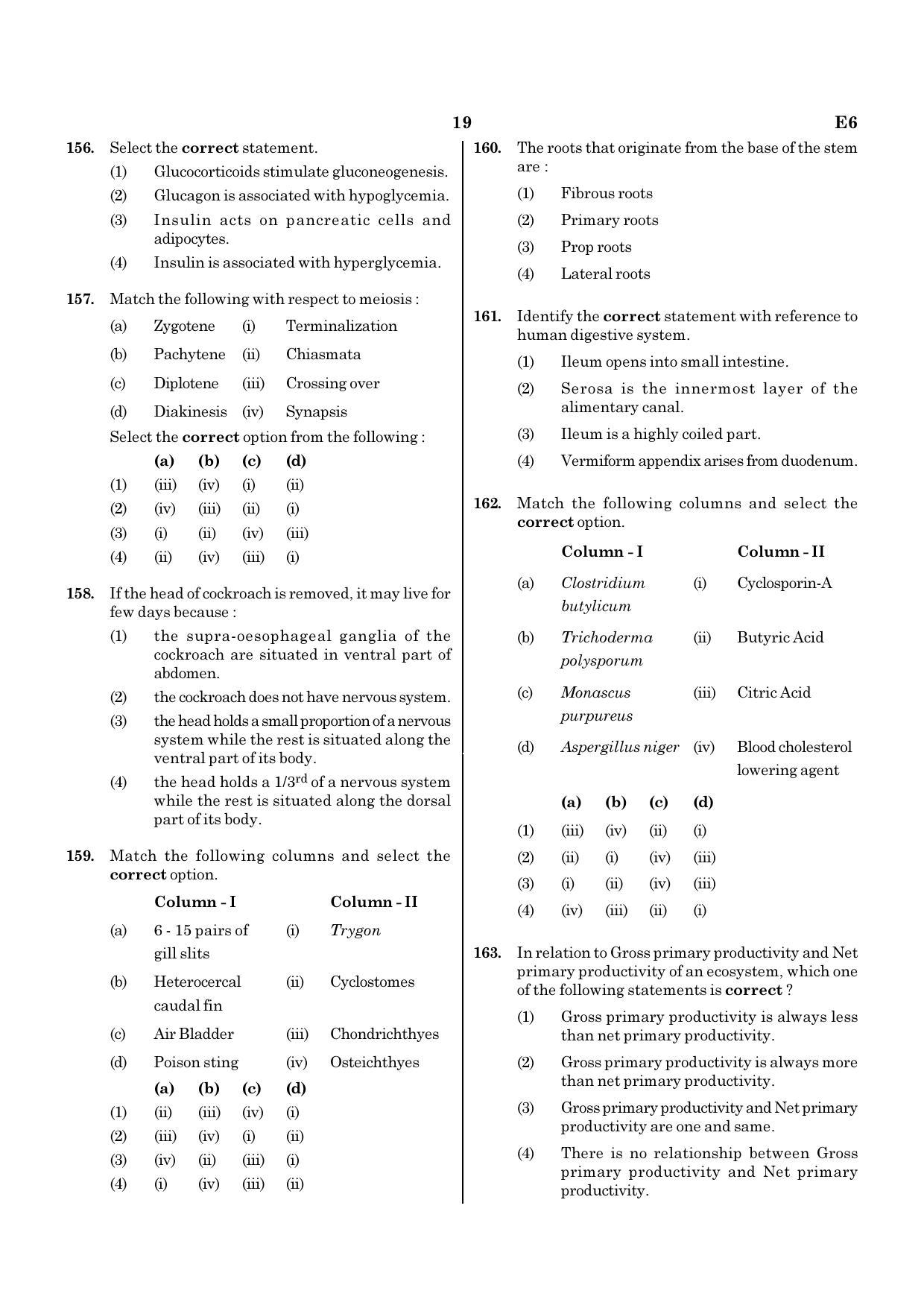 NEET G2 2020 Question Paper - Page 19