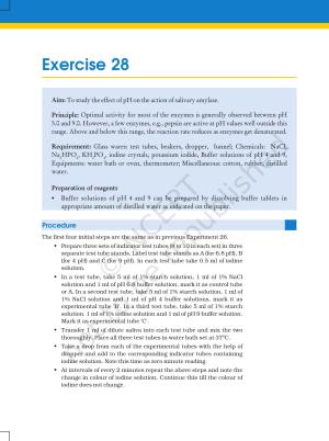NCERT Laboratory Manuals for Class XI Biology - Exercise 28 to 30