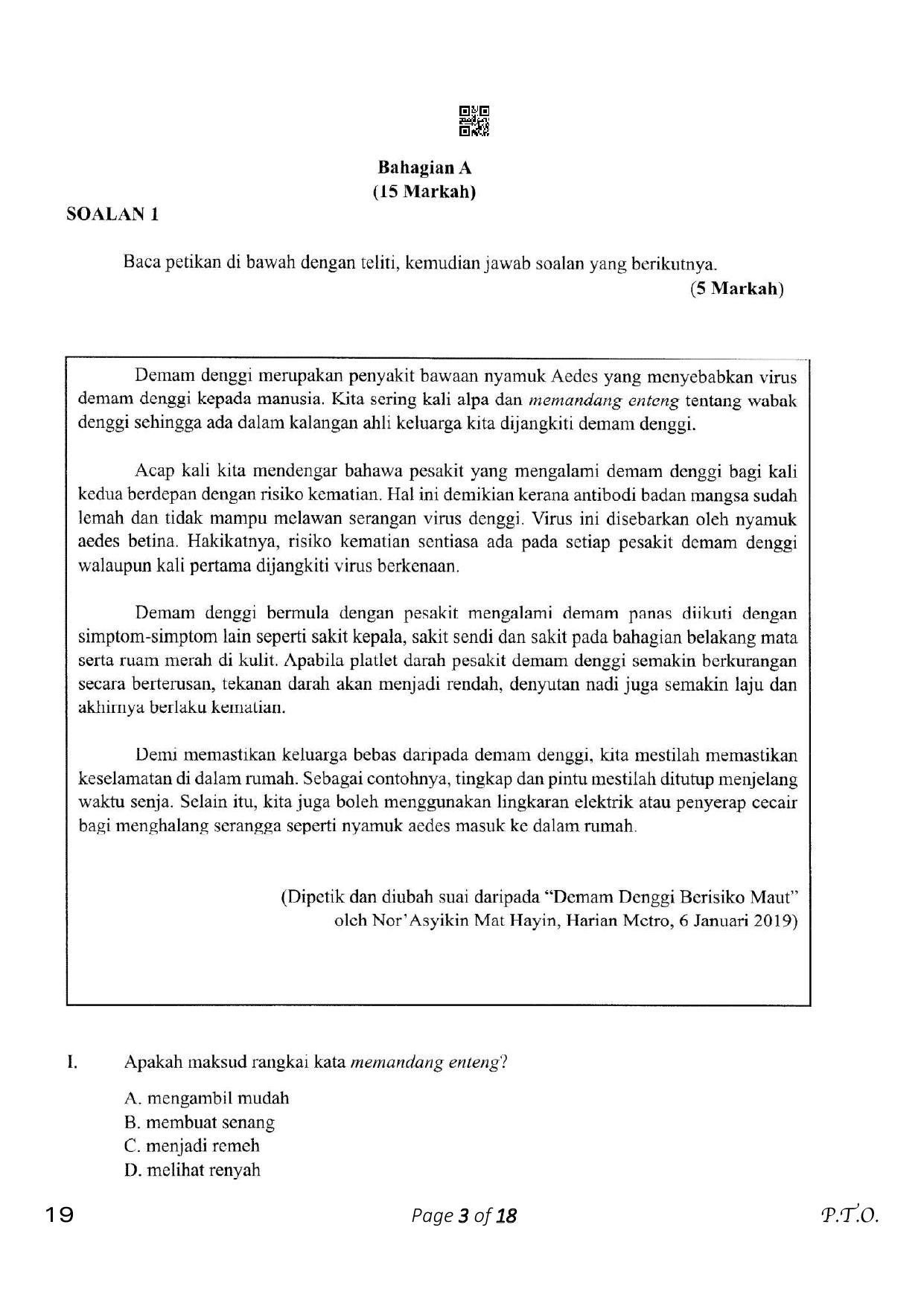 CBSE Class 10 19_Bahasa Melayu 2023 Question Paper - Page 3