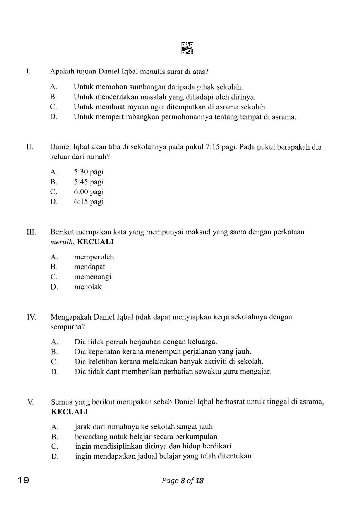 CBSE Class 10 19_Bahasa Melayu 2023 Question Paper - Page 8