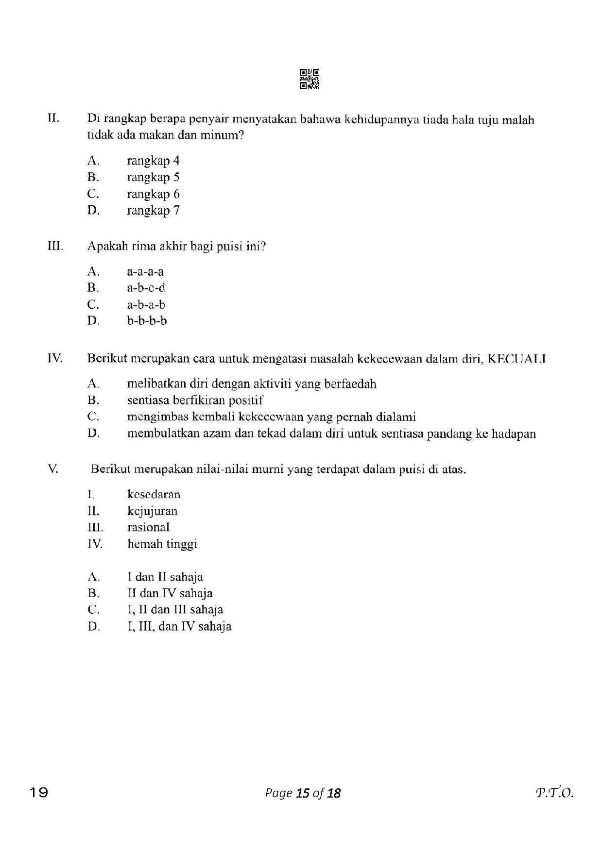 CBSE Class 10 19_Bahasa Melayu 2023 Question Paper - Page 15