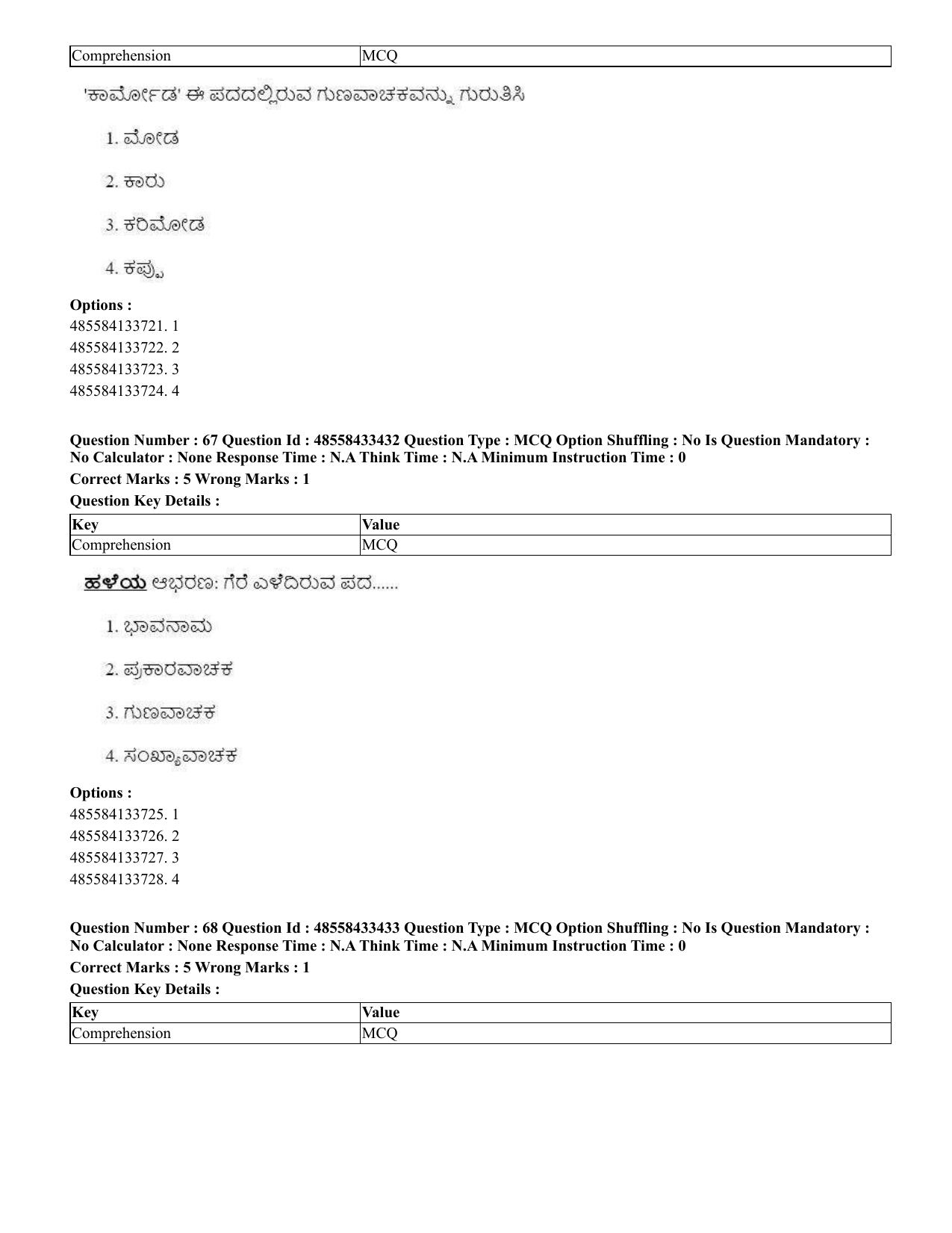 CUET 2023 English Kannada compressed Shift 1 Question Papers - 18 June 2023 - Page 51