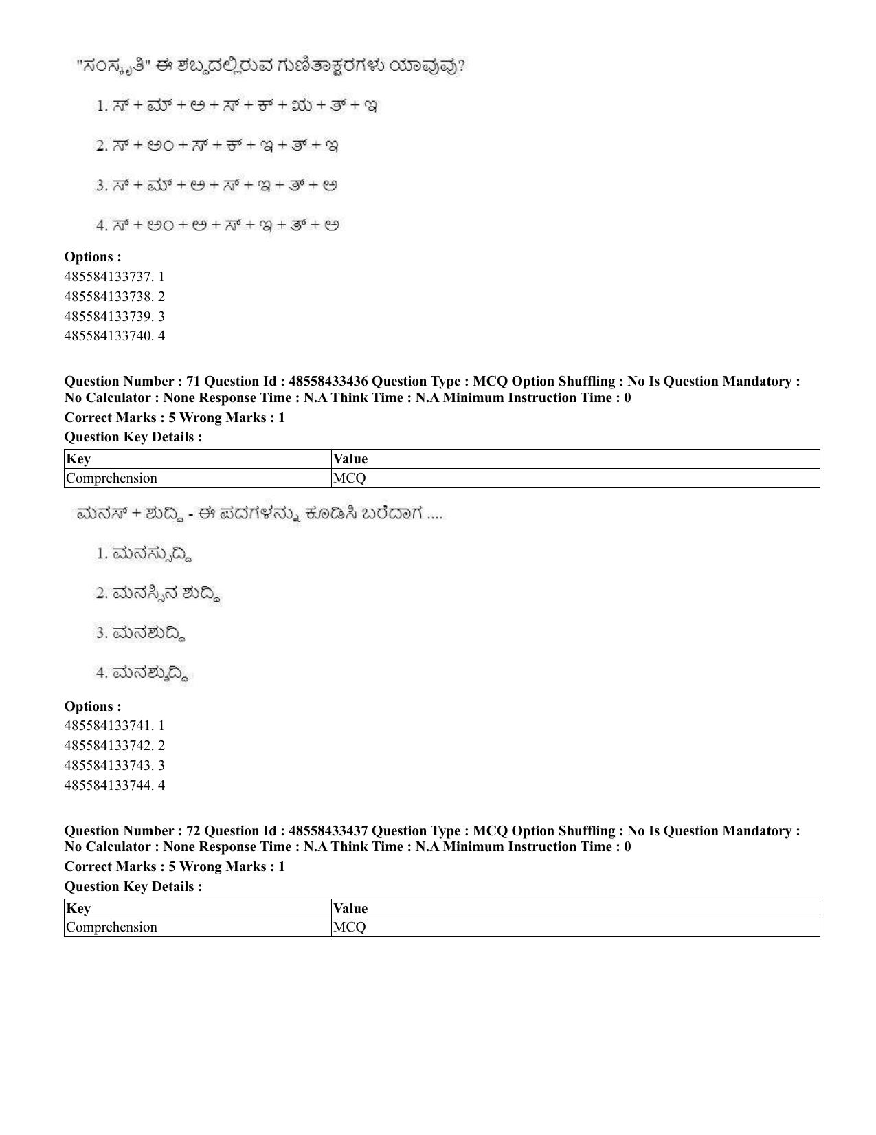 CUET 2023 English Kannada compressed Shift 1 Question Papers - 18 June 2023 - Page 53