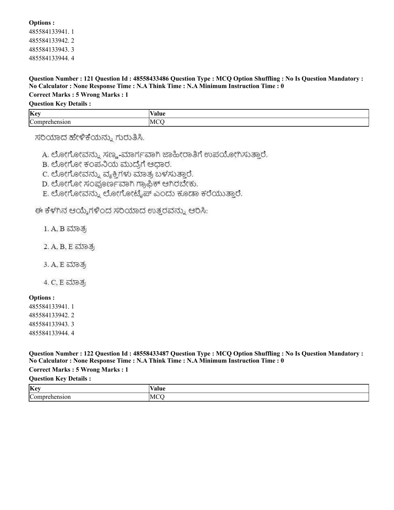 CUET 2023 English Kannada compressed Shift 1 Question Papers - 18 June 2023 - Page 92