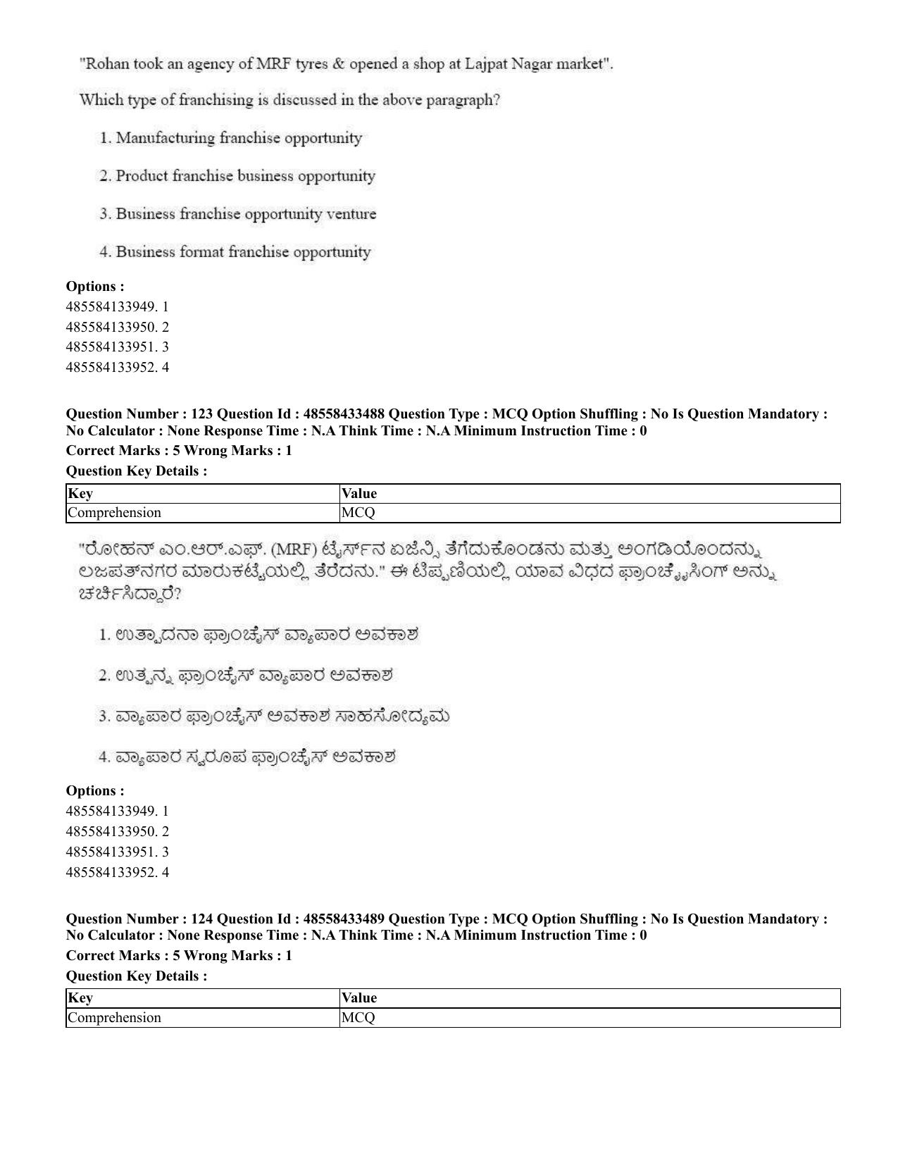 CUET 2023 English Kannada compressed Shift 1 Question Papers - 18 June 2023 - Page 94