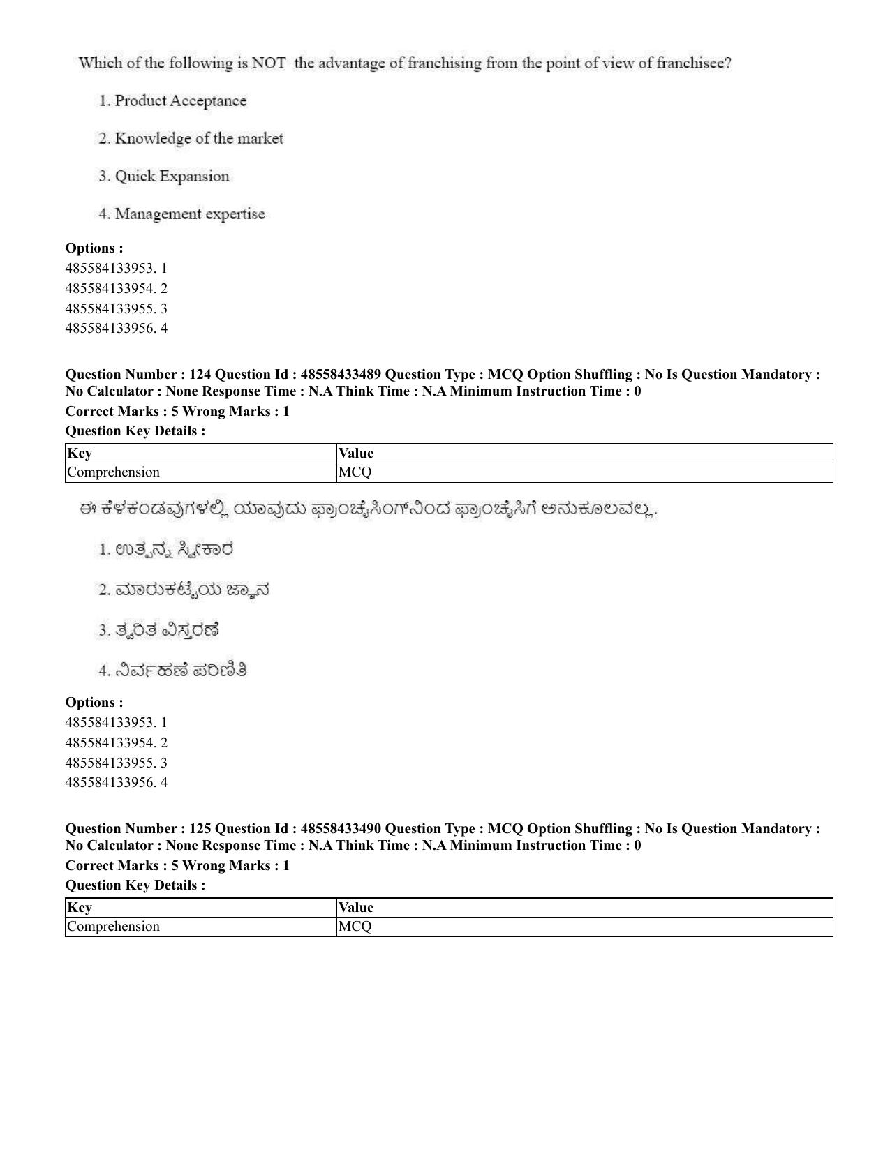 CUET 2023 English Kannada compressed Shift 1 Question Papers - 18 June 2023 - Page 95