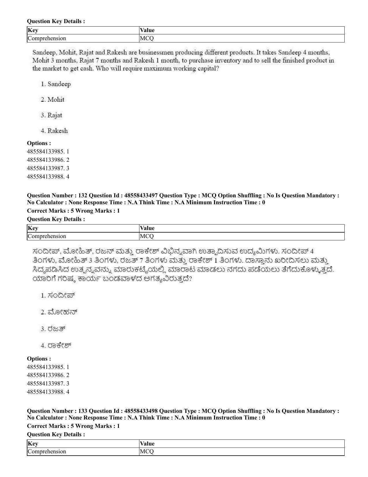 CUET 2023 English Kannada compressed Shift 1 Question Papers - 18 June 2023 - Page 103