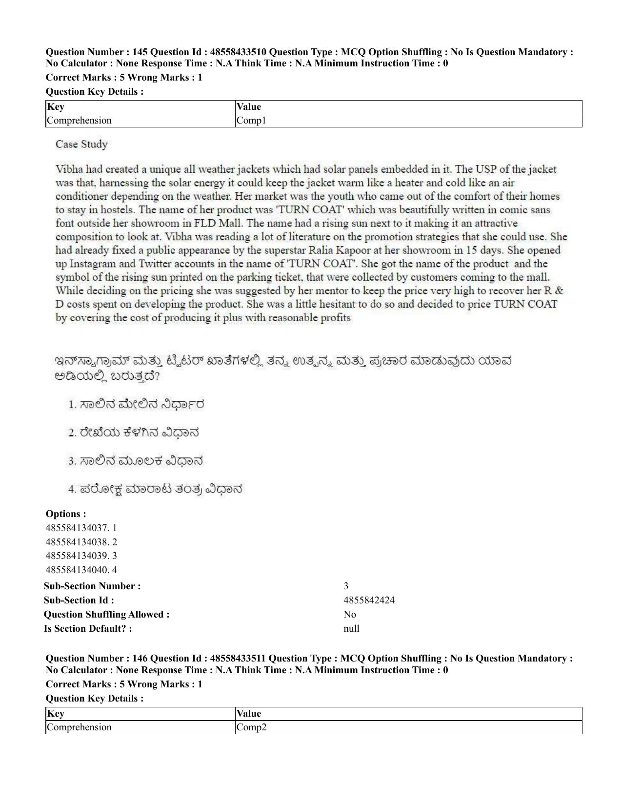 CUET 2023 English Kannada compressed Shift 1 Question Papers - 18 June 2023 - Page 119
