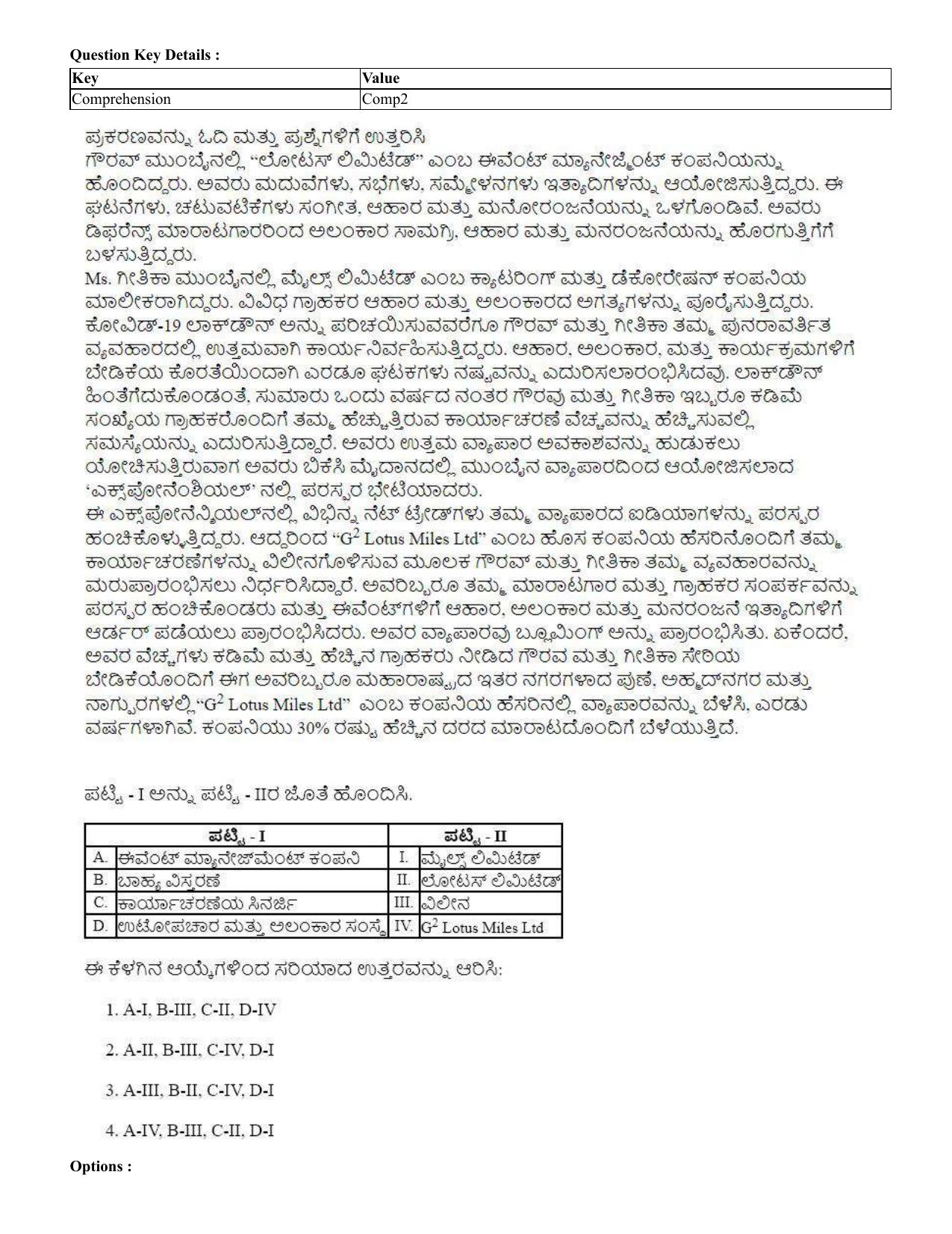 CUET 2023 English Kannada compressed Shift 1 Question Papers - 18 June 2023 - Page 127