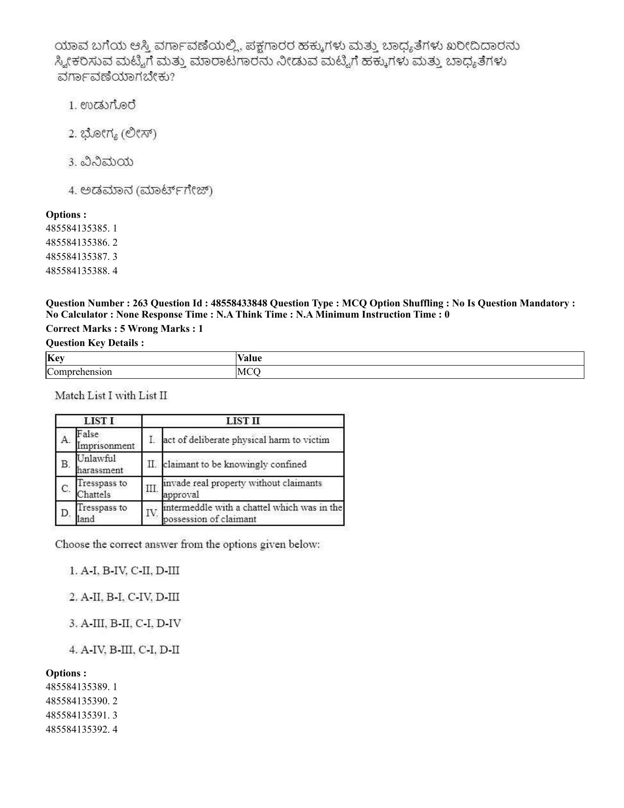 CUET 2023 English Kannada compressed Shift 1 Question Papers - 18 June 2023 - Page 202