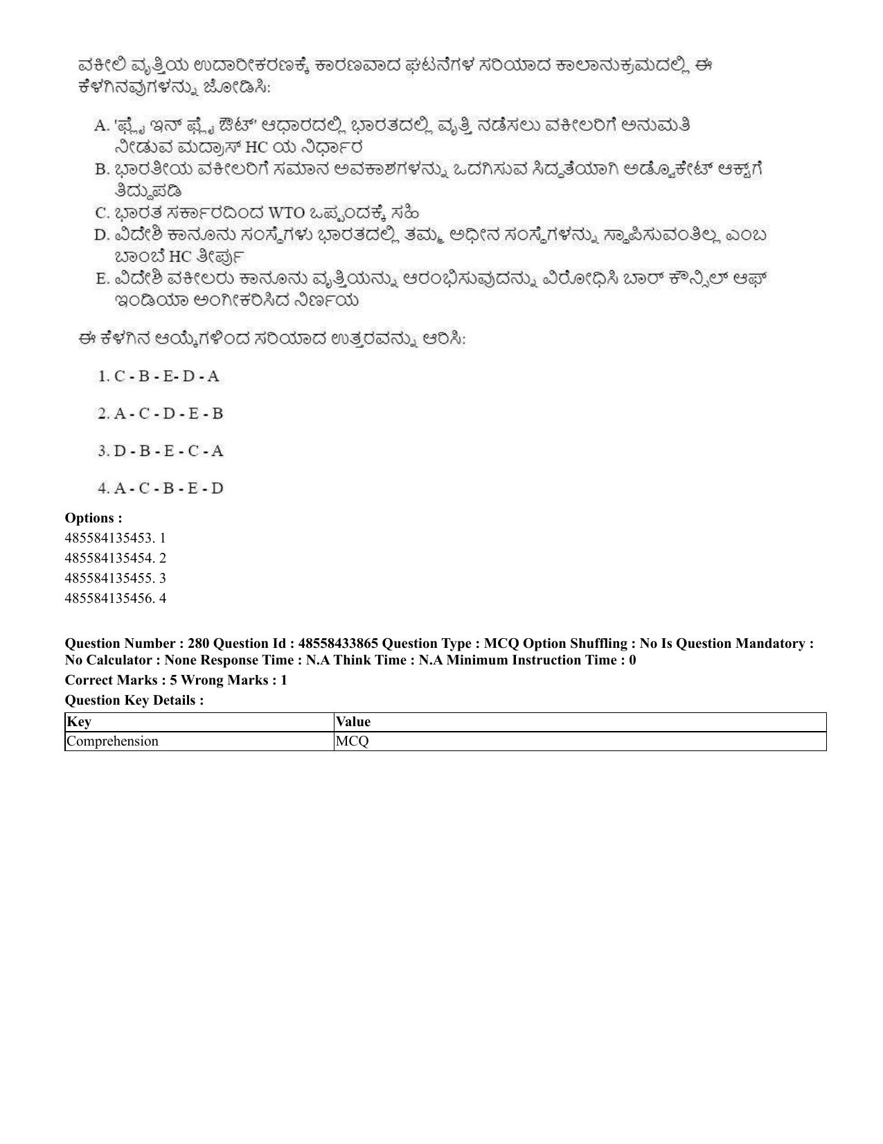 CUET 2023 English Kannada compressed Shift 1 Question Papers - 18 June 2023 - Page 221