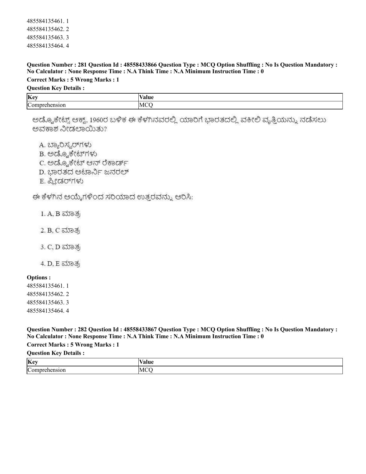 CUET 2023 English Kannada compressed Shift 1 Question Papers - 18 June 2023 - Page 224