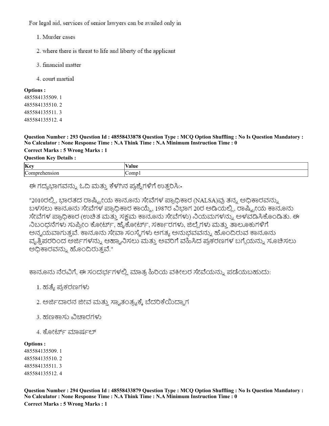 CUET 2023 English Kannada compressed Shift 1 Question Papers - 18 June 2023 - Page 237