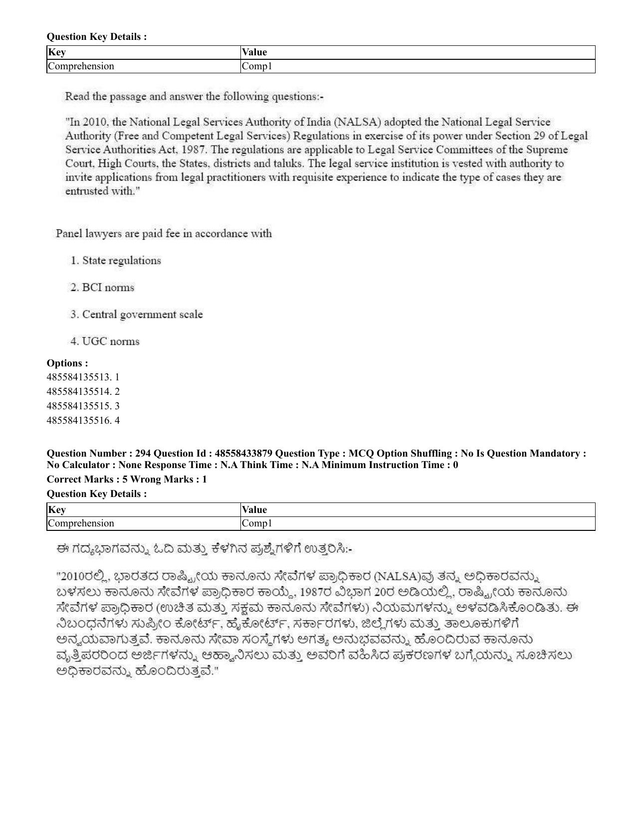 CUET 2023 English Kannada compressed Shift 1 Question Papers - 18 June 2023 - Page 238