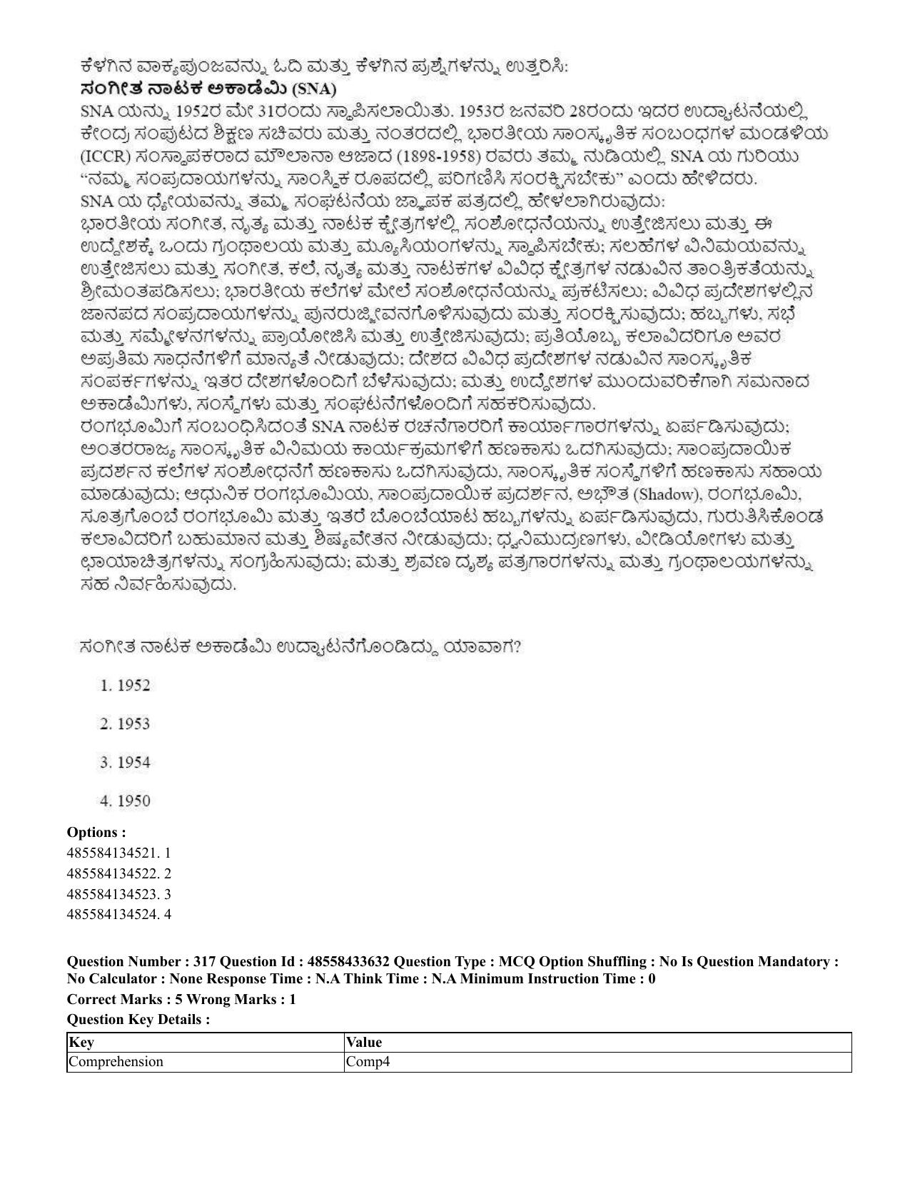 CUET 2023 English Kannada compressed Shift 1 Question Papers - 18 June 2023 - Page 273
