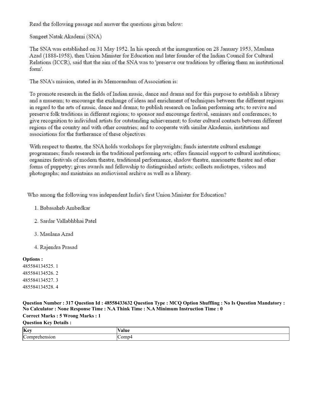 CUET 2023 English Kannada compressed Shift 1 Question Papers - 18 June 2023 - Page 274