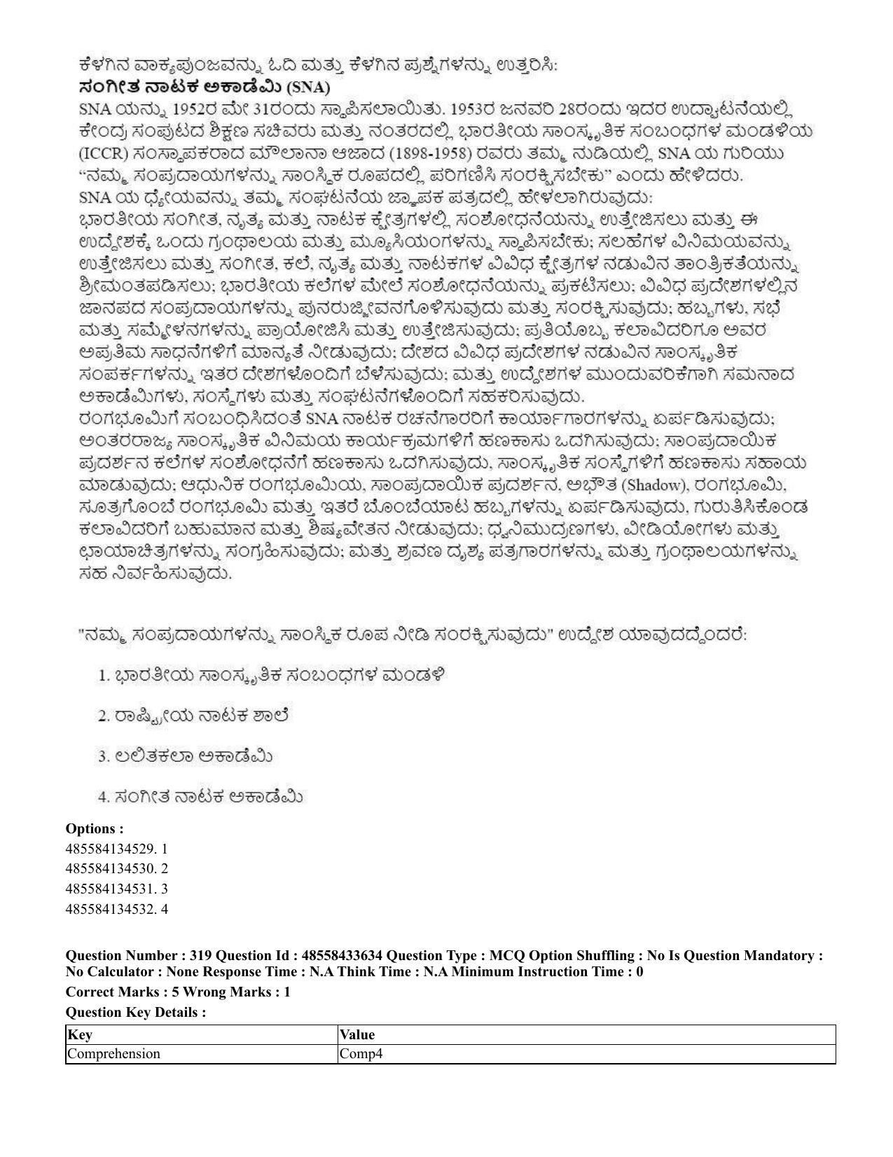 CUET 2023 English Kannada compressed Shift 1 Question Papers - 18 June 2023 - Page 277