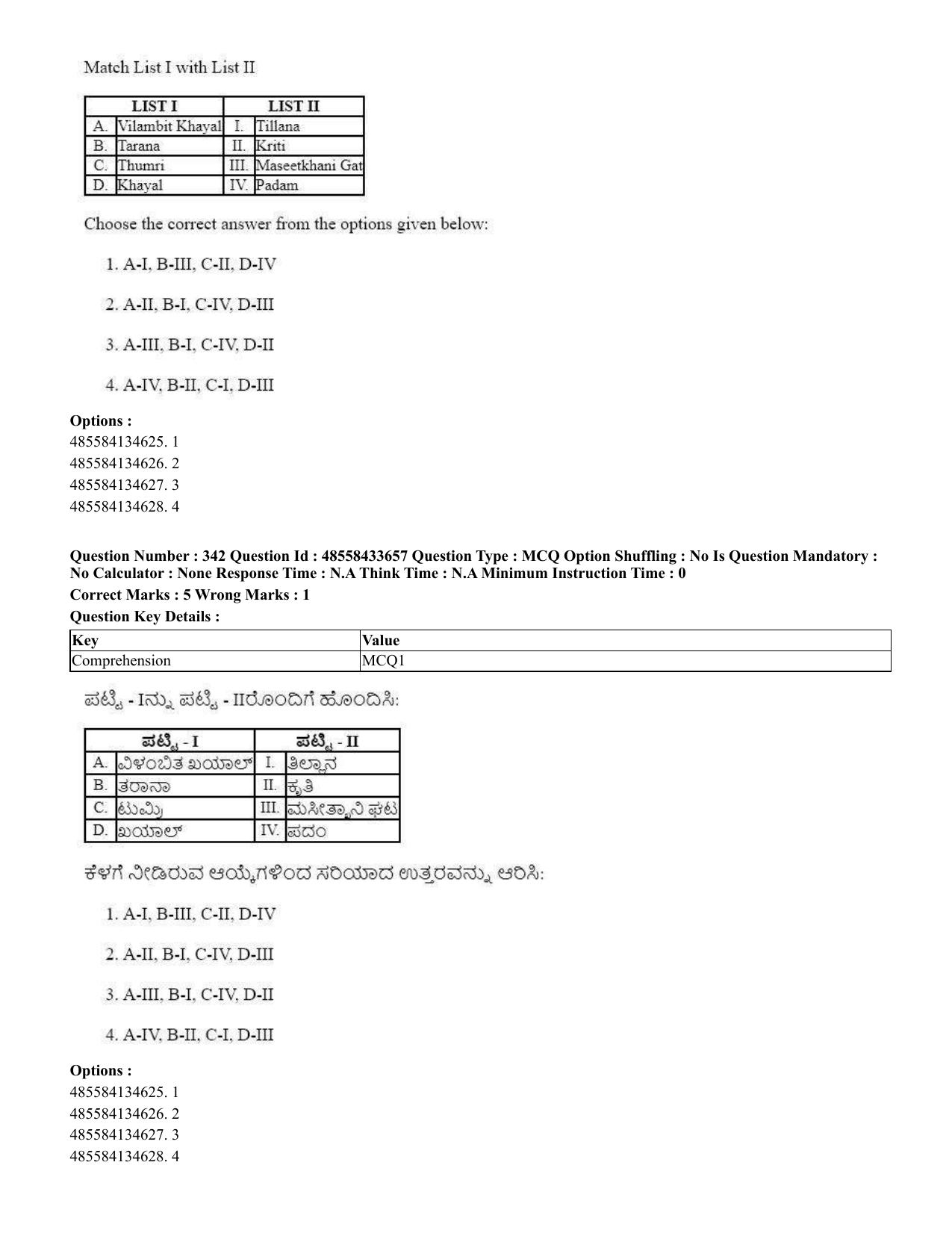 CUET 2023 English Kannada compressed Shift 1 Question Papers - 18 June 2023 - Page 304