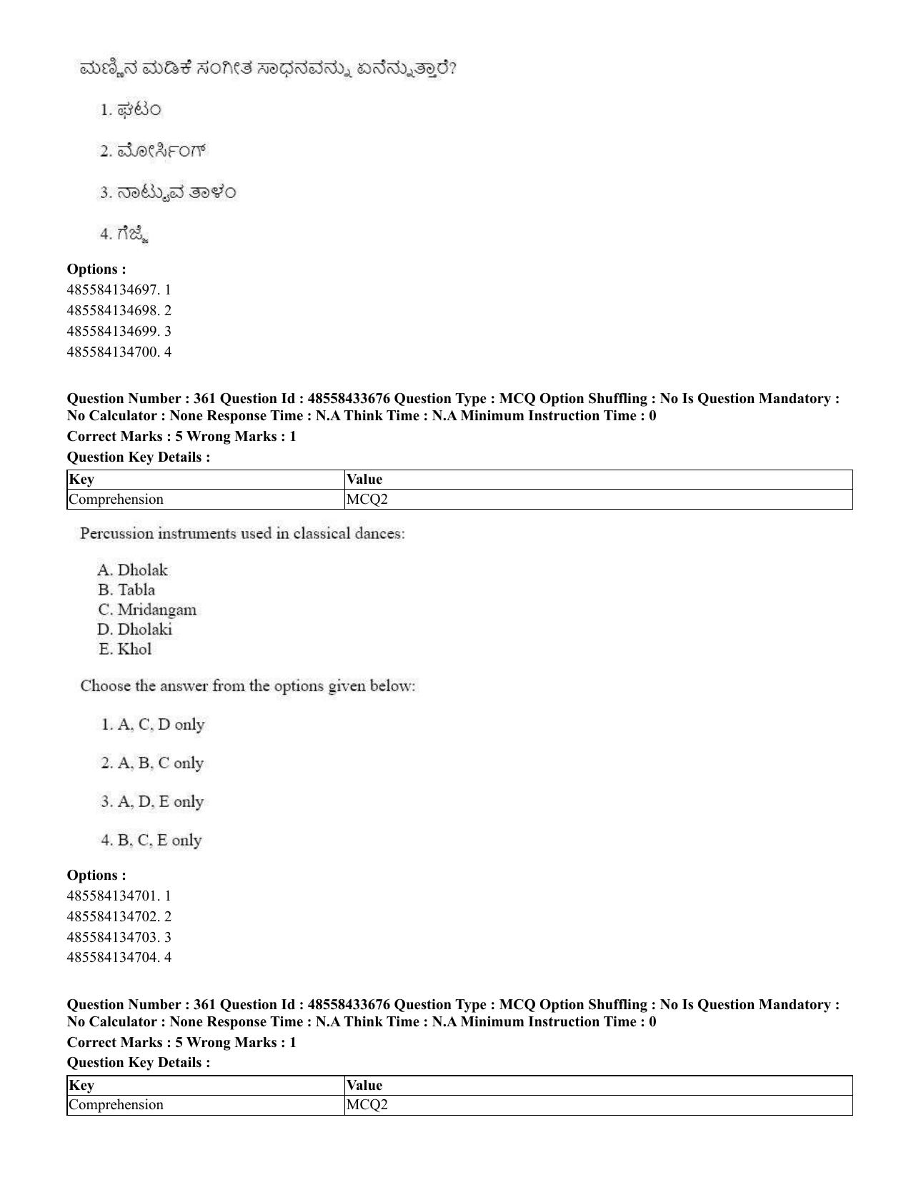 CUET 2023 English Kannada compressed Shift 1 Question Papers - 18 June 2023 - Page 324