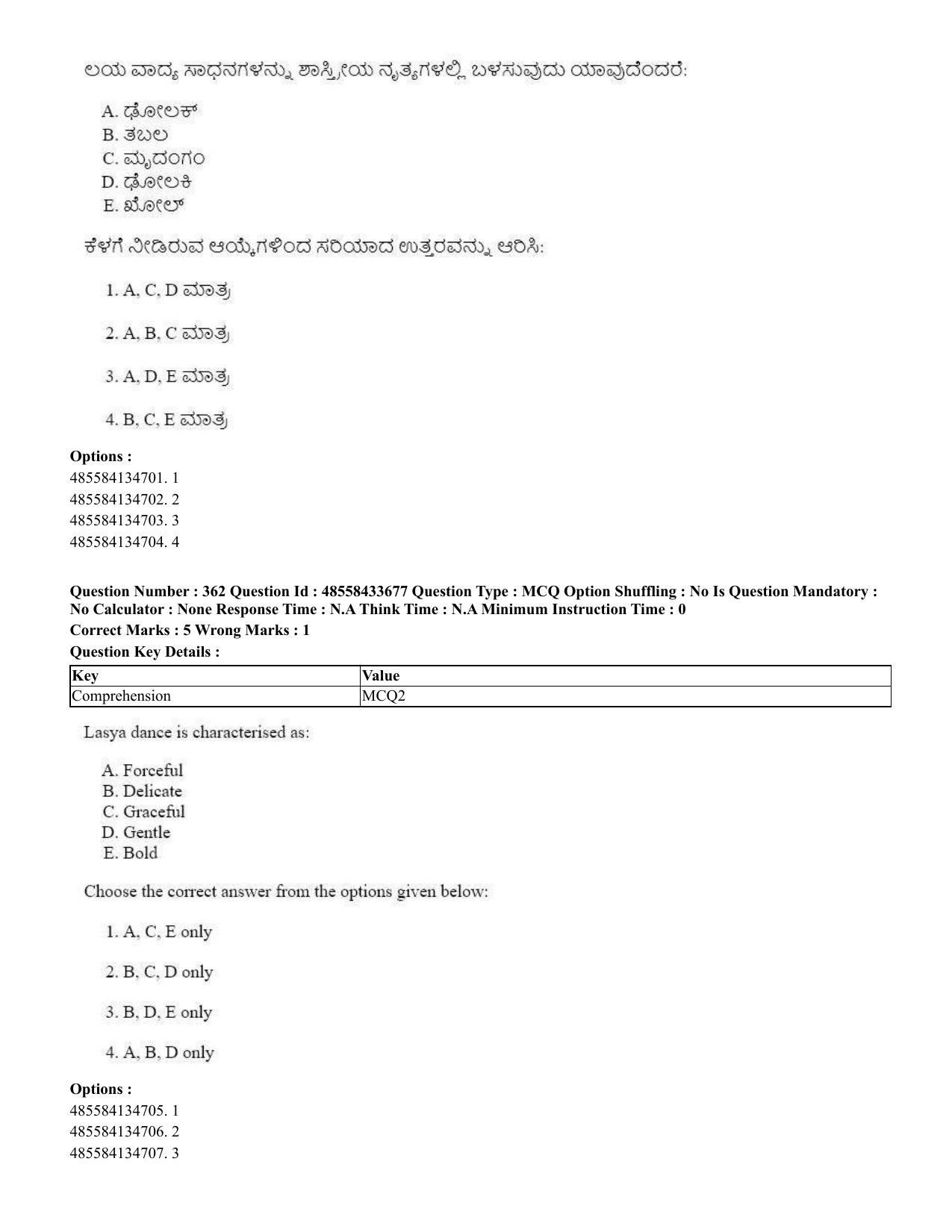 CUET 2023 English Kannada compressed Shift 1 Question Papers - 18 June 2023 - Page 325