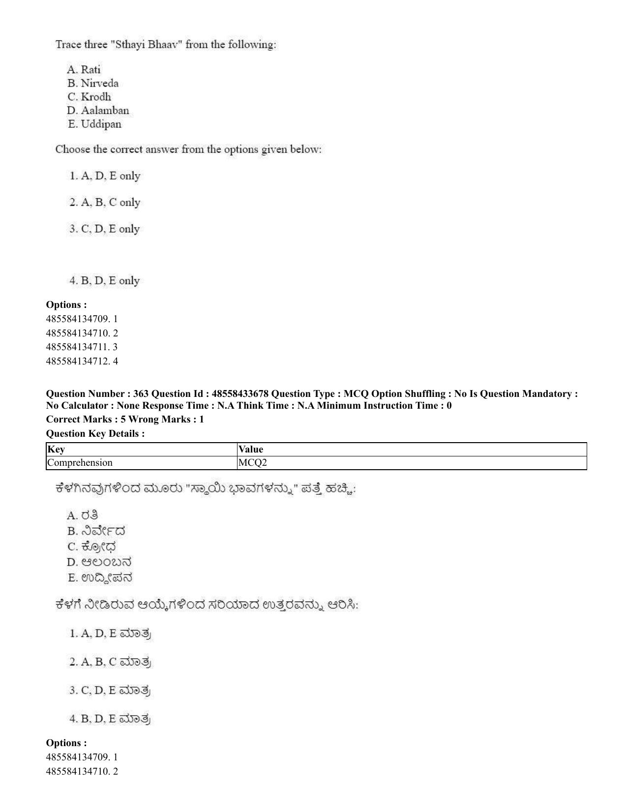 CUET 2023 English Kannada compressed Shift 1 Question Papers - 18 June 2023 - Page 327