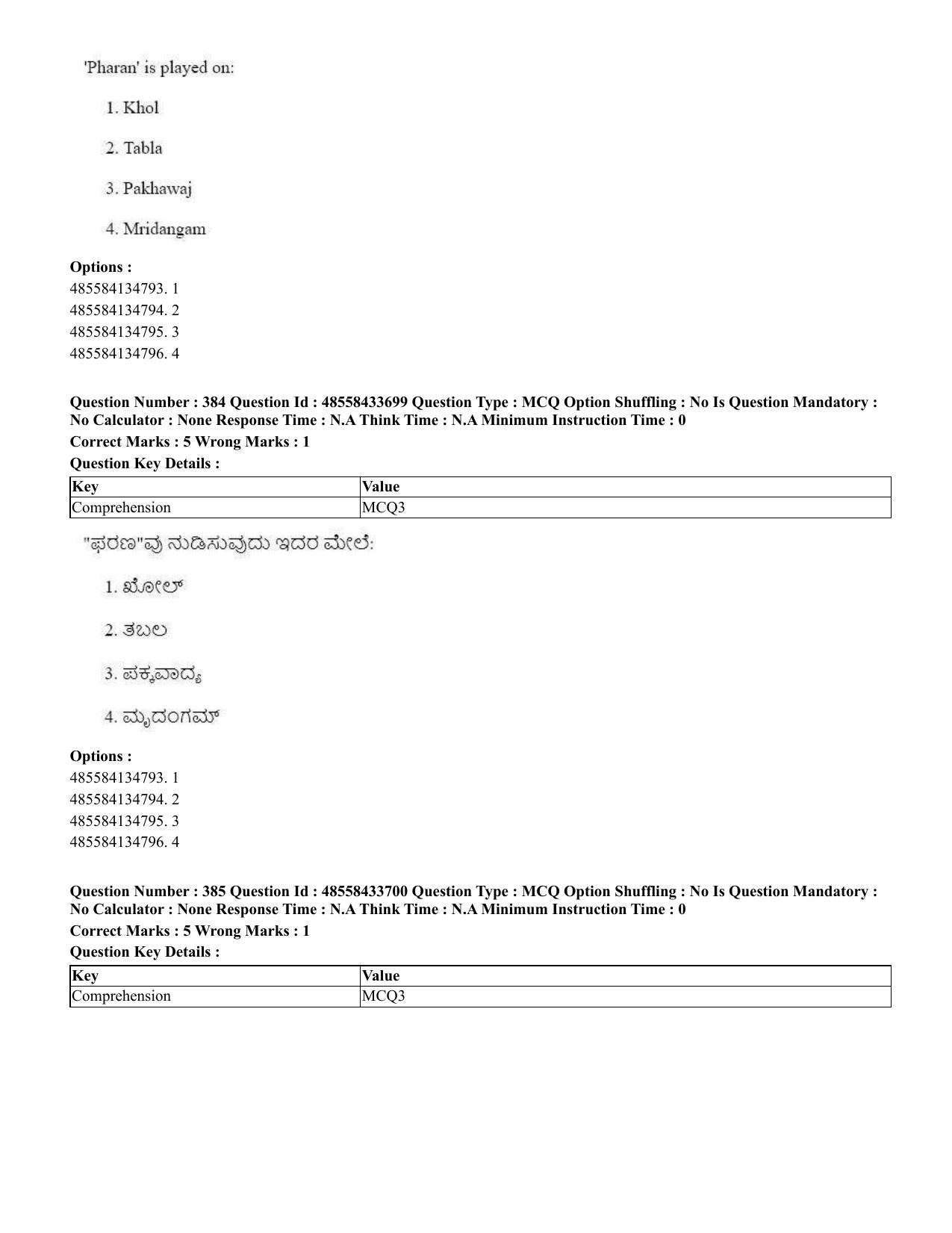 CUET 2023 English Kannada compressed Shift 1 Question Papers - 18 June 2023 - Page 351
