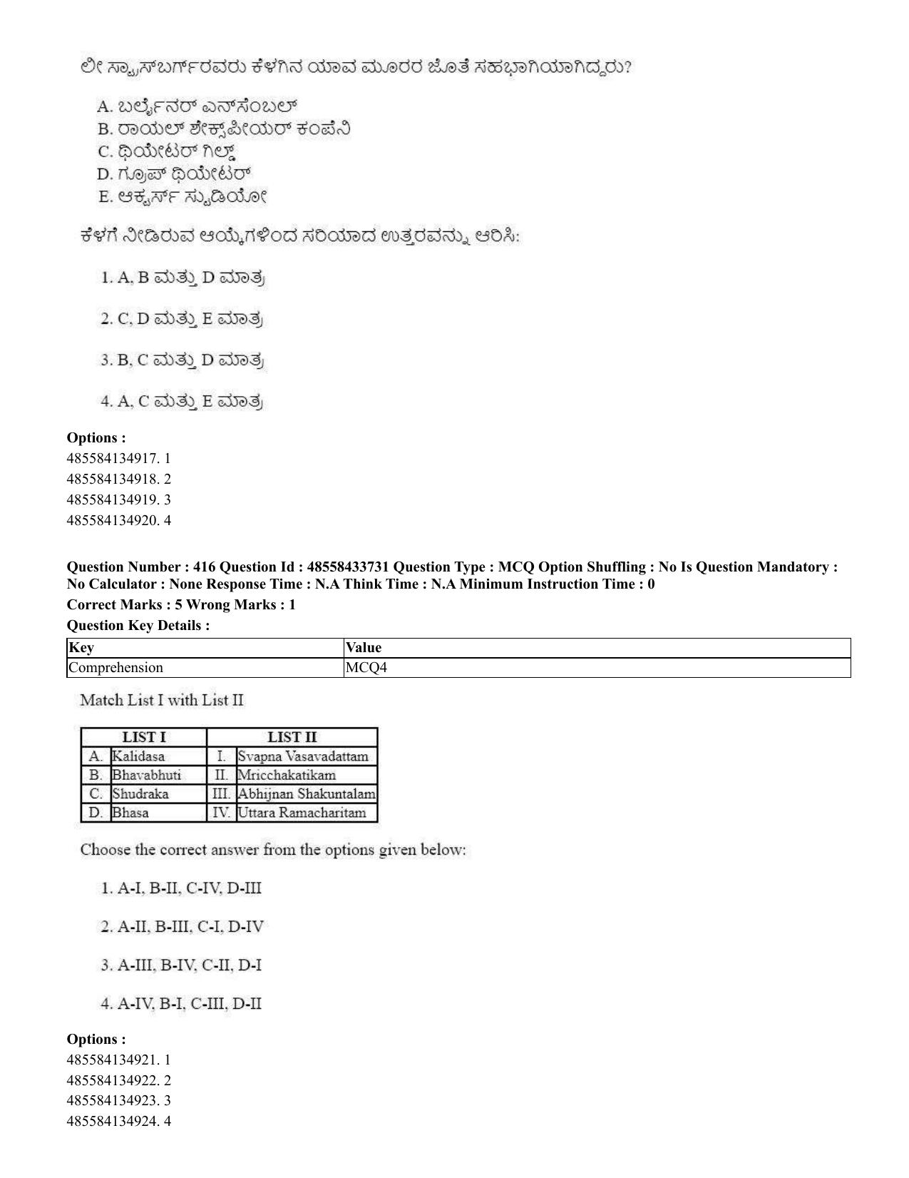 CUET 2023 English Kannada compressed Shift 1 Question Papers - 18 June 2023 - Page 386