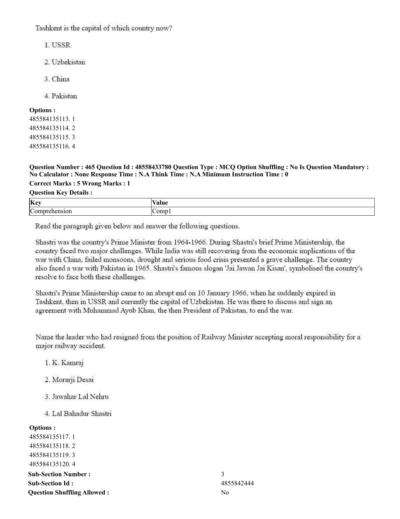 CUET 2023 English Kannada compressed Shift 1 Question Papers - 18 June 2023 - Page 416