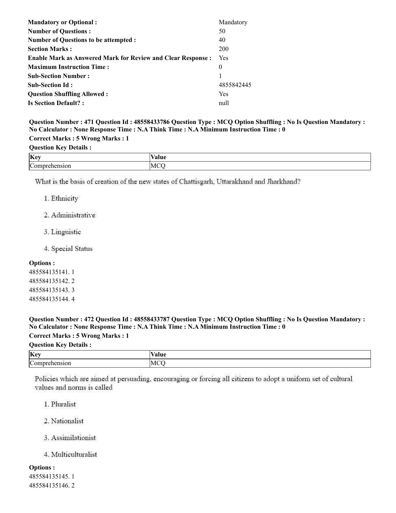CUET 2023 English Kannada compressed Shift 1 Question Papers - 18 June 2023 - Page 422