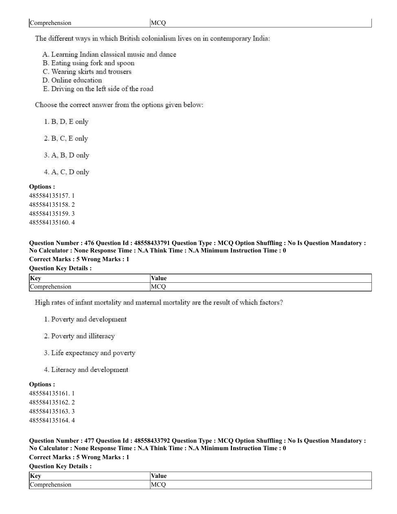 CUET 2023 English Kannada compressed Shift 1 Question Papers - 18 June 2023 - Page 424