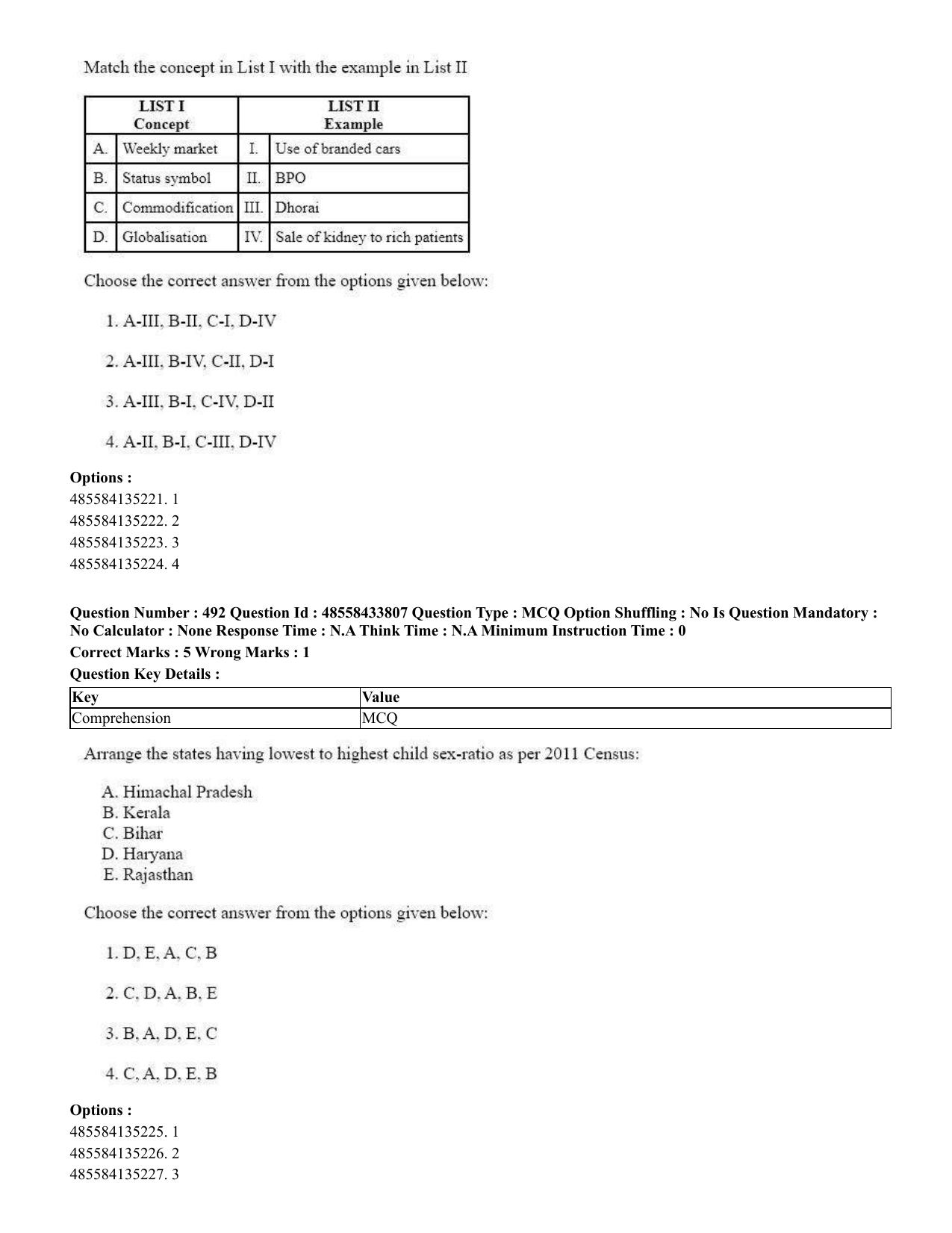 CUET 2023 English Kannada compressed Shift 1 Question Papers - 18 June 2023 - Page 432