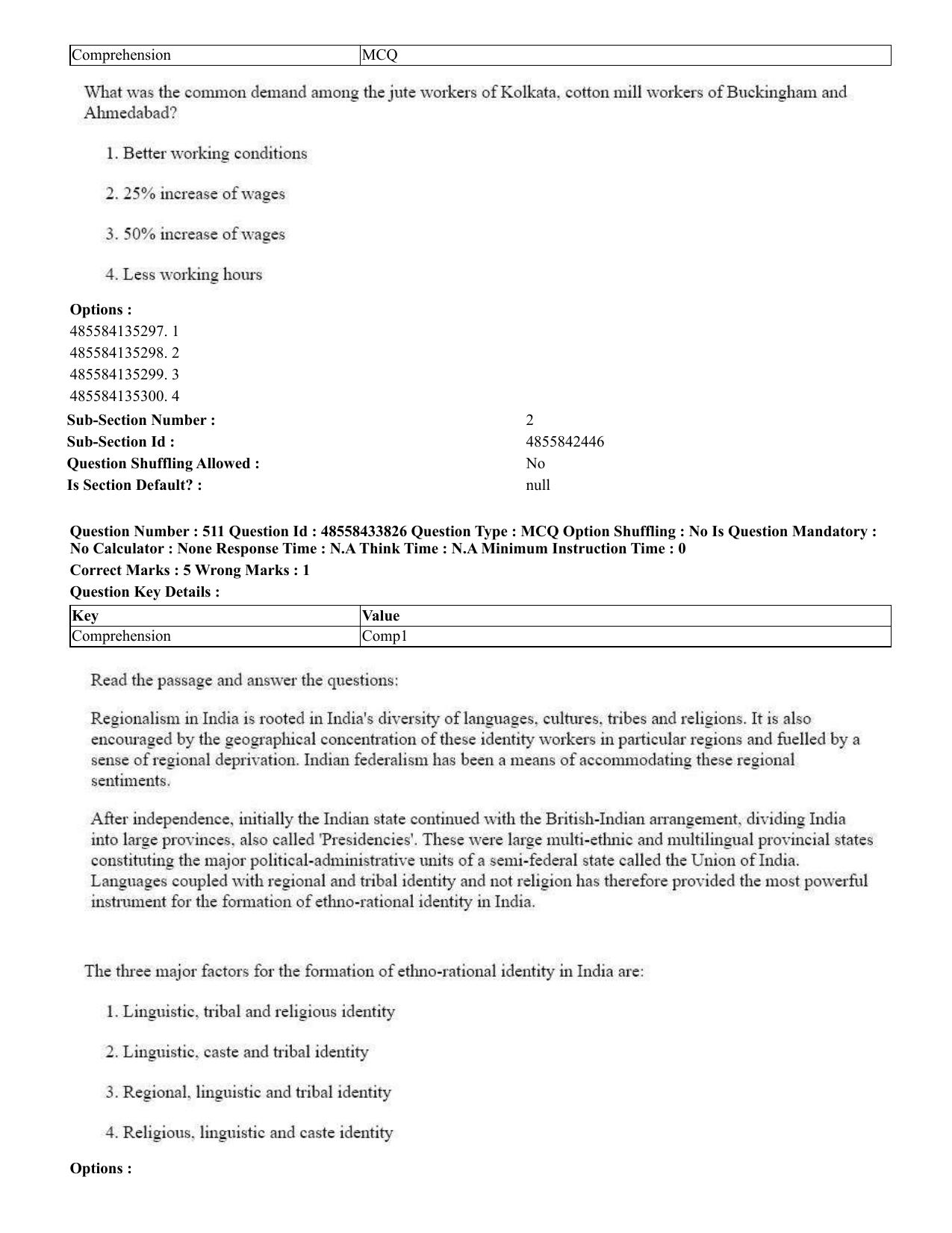 CUET 2023 English Kannada compressed Shift 1 Question Papers - 18 June 2023 - Page 442