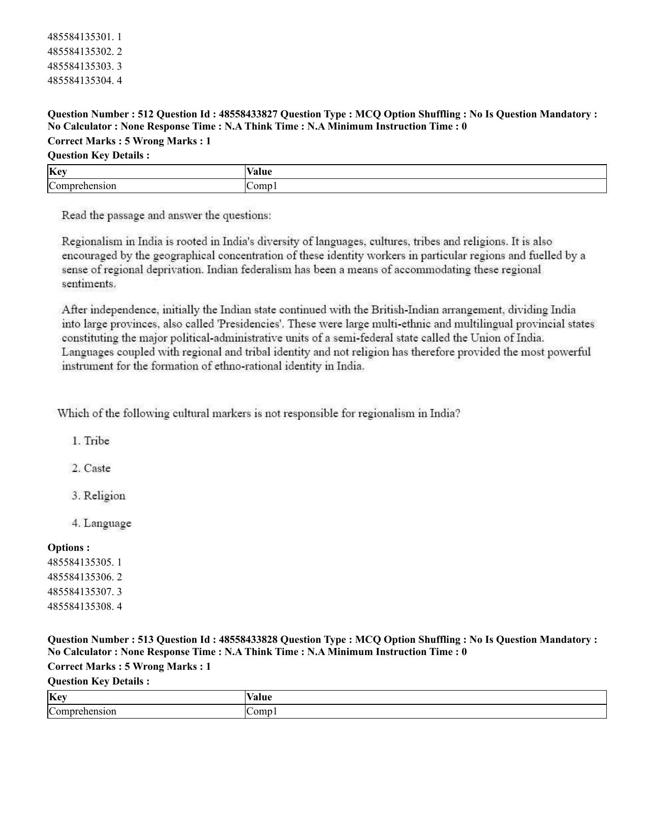 CUET 2023 English Kannada compressed Shift 1 Question Papers - 18 June 2023 - Page 443
