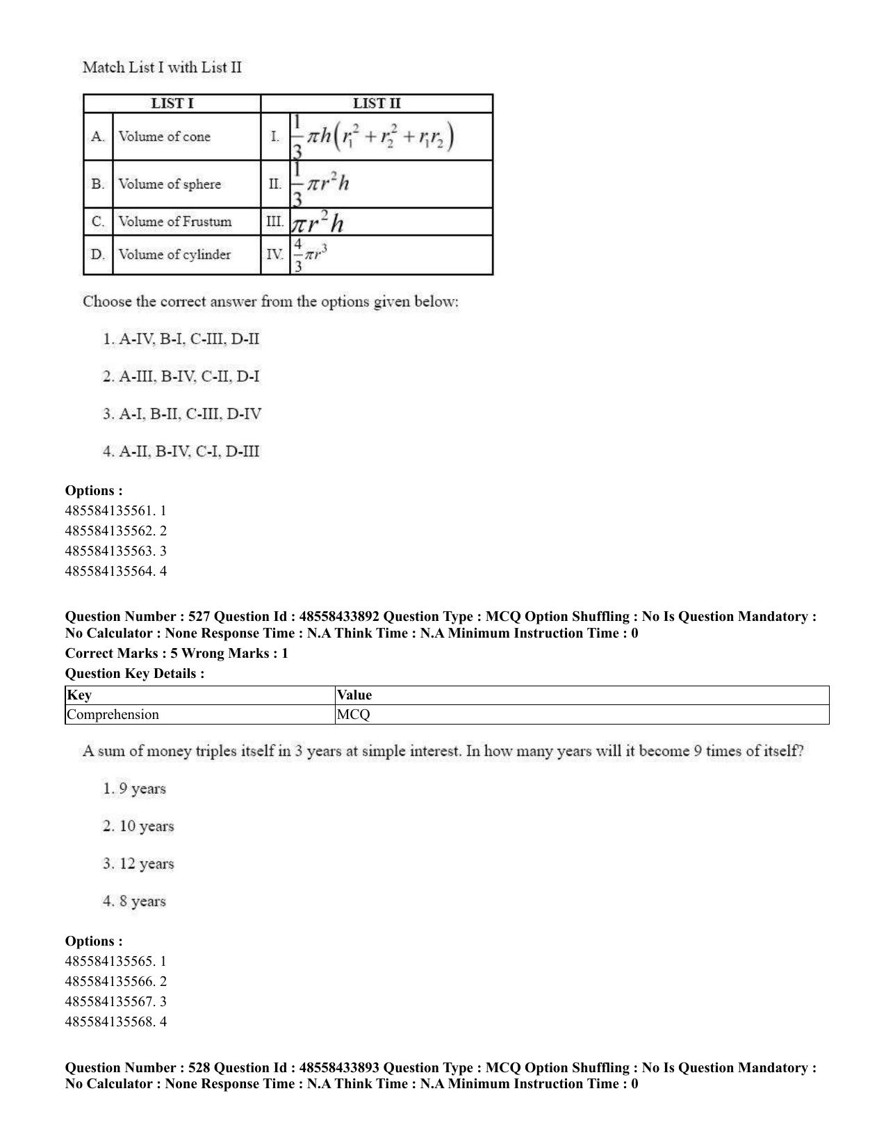 CUET 2023 English Kannada compressed Shift 1 Question Papers - 18 June 2023 - Page 454