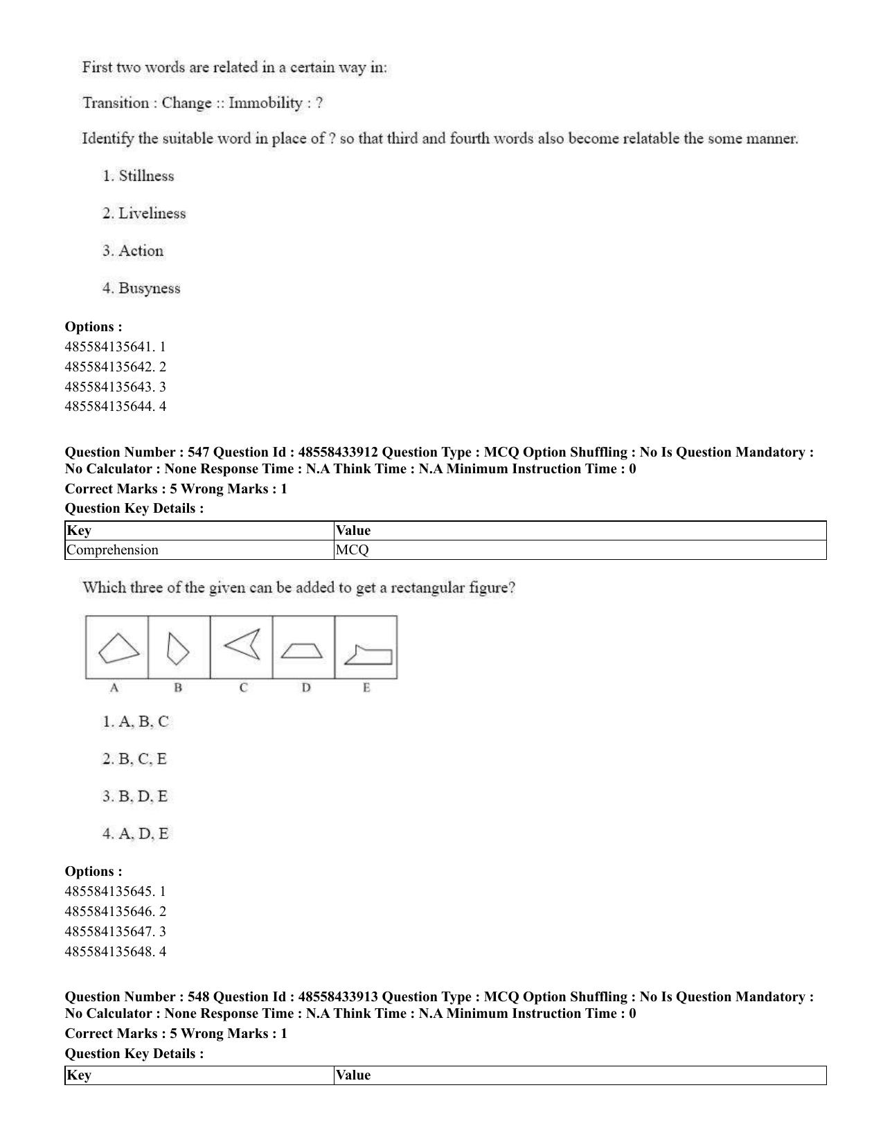CUET 2023 English Kannada compressed Shift 1 Question Papers - 18 June 2023 - Page 465