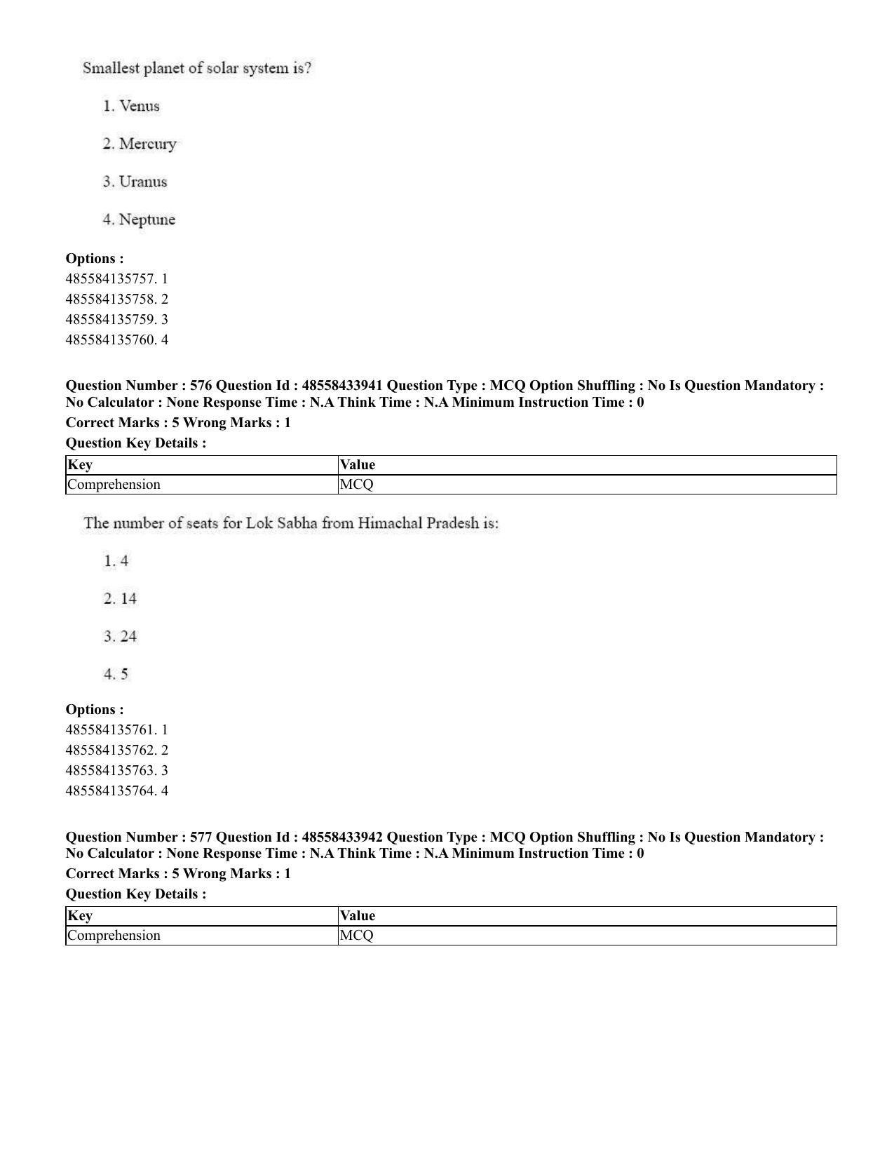 CUET 2023 English Kannada compressed Shift 1 Question Papers - 18 June 2023 - Page 481