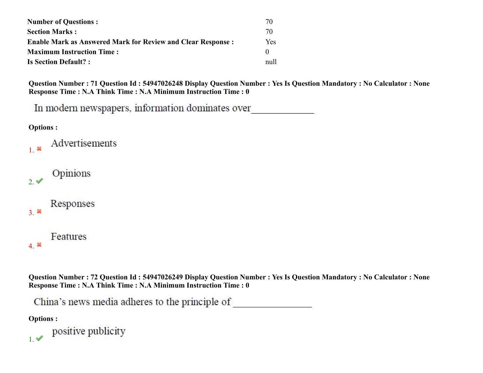 AP RCET 2022: Journalism and Mass Communication - 18-10-2022 (Tuesday) Session-II: Question Paper With keys - Page 61