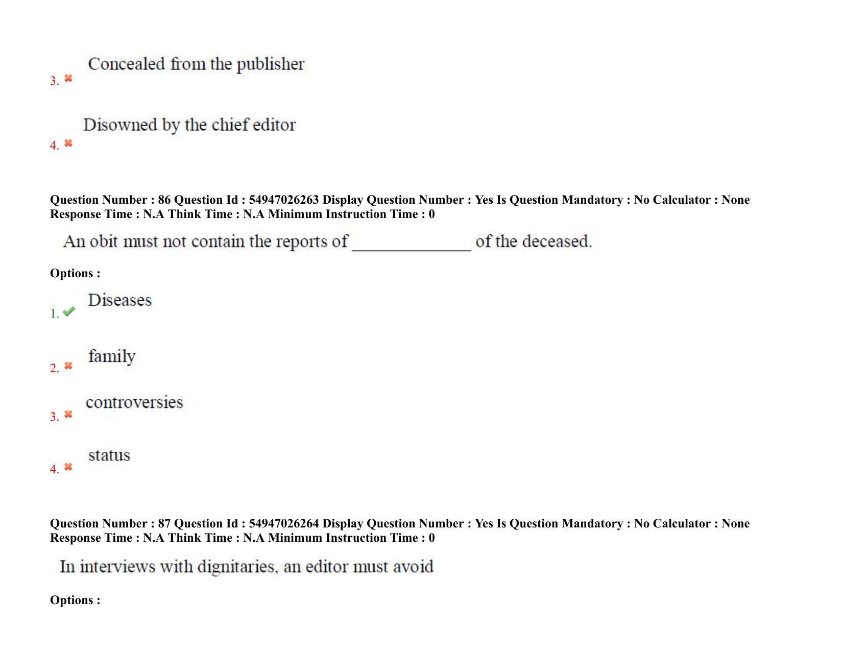 AP RCET 2022: Journalism and Mass Communication - 18-10-2022 (Tuesday) Session-II: Question Paper With keys - Page 70