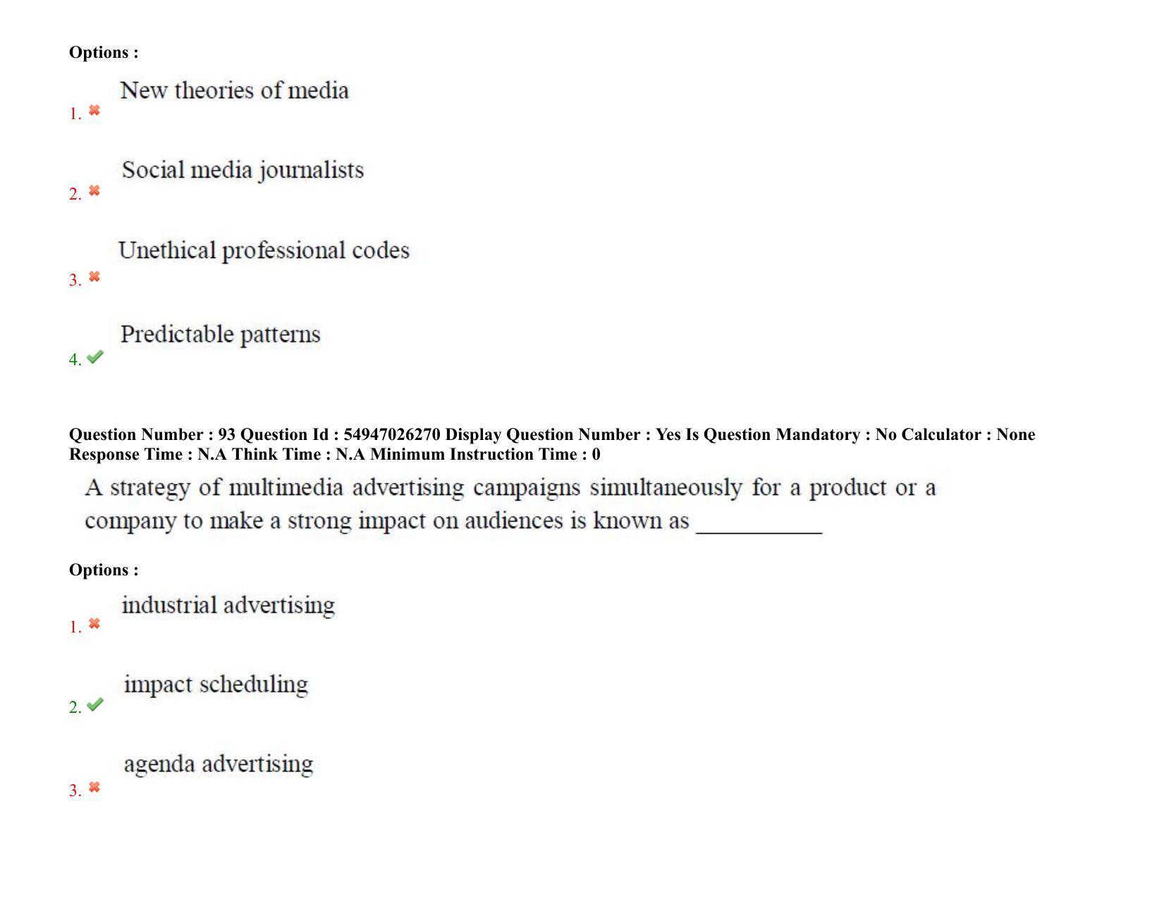 AP RCET 2022: Journalism and Mass Communication - 18-10-2022 (Tuesday) Session-II: Question Paper With keys - Page 74