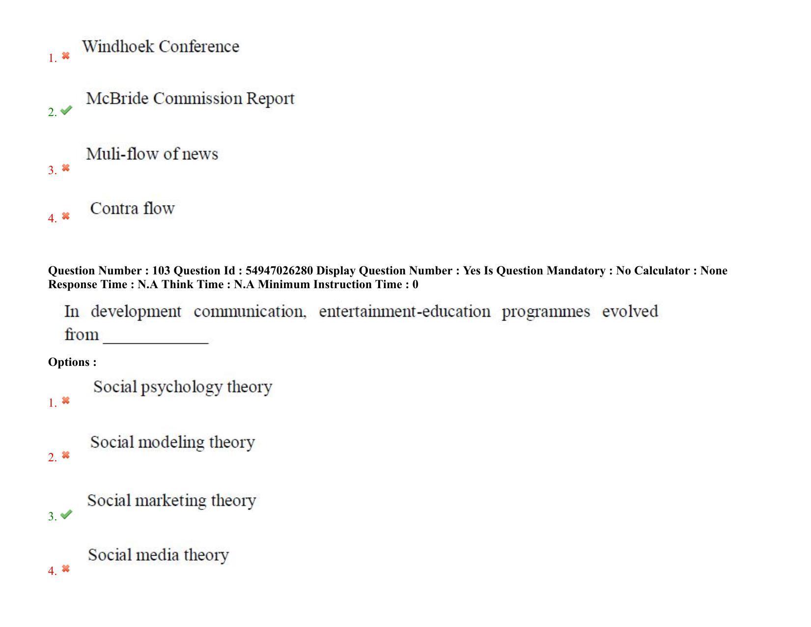 AP RCET 2022: Journalism and Mass Communication - 18-10-2022 (Tuesday) Session-II: Question Paper With keys - Page 80