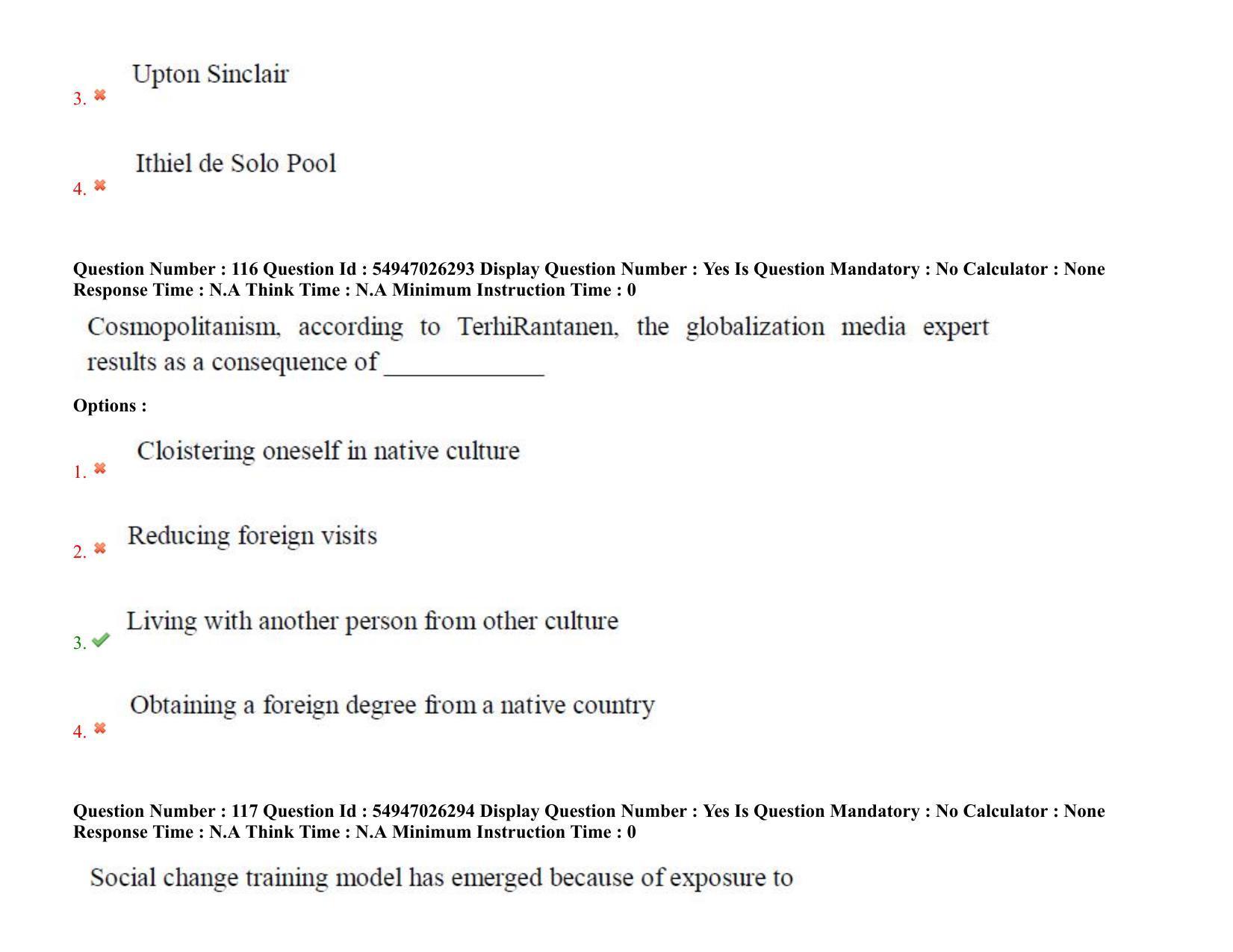 AP RCET 2022: Journalism and Mass Communication - 18-10-2022 (Tuesday) Session-II: Question Paper With keys - Page 88