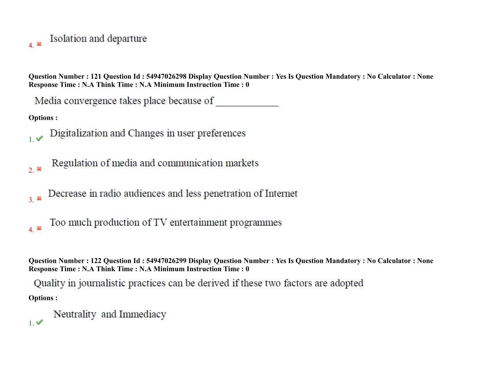 AP RCET 2022: Journalism and Mass Communication - 18-10-2022 (Tuesday) Session-II: Question Paper With keys - Page 91