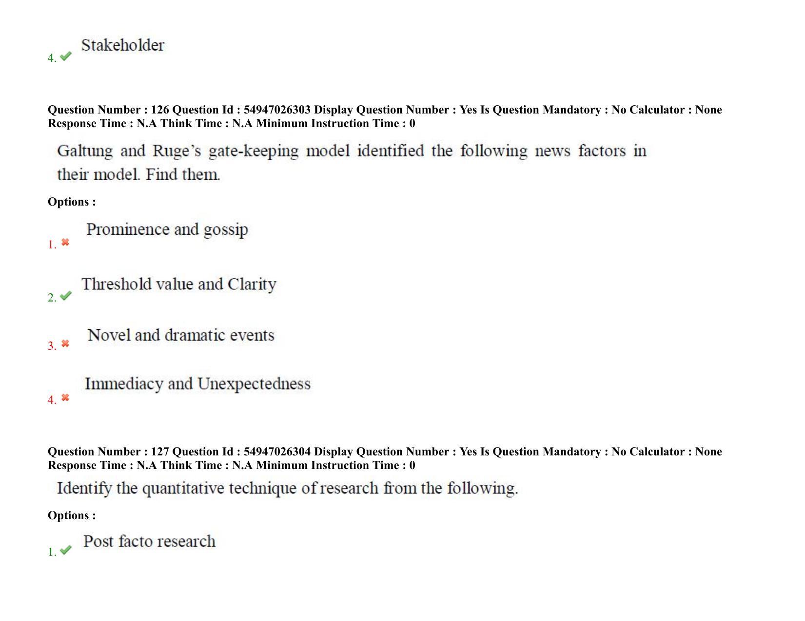 AP RCET 2022: Journalism and Mass Communication - 18-10-2022 (Tuesday) Session-II: Question Paper With keys - Page 94