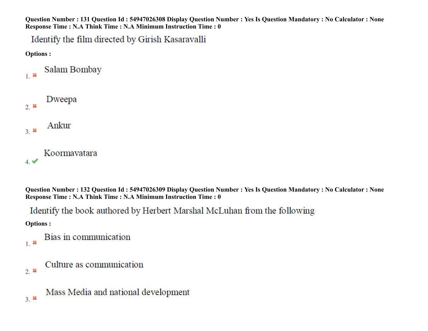 AP RCET 2022: Journalism and Mass Communication - 18-10-2022 (Tuesday) Session-II: Question Paper With keys - Page 97
